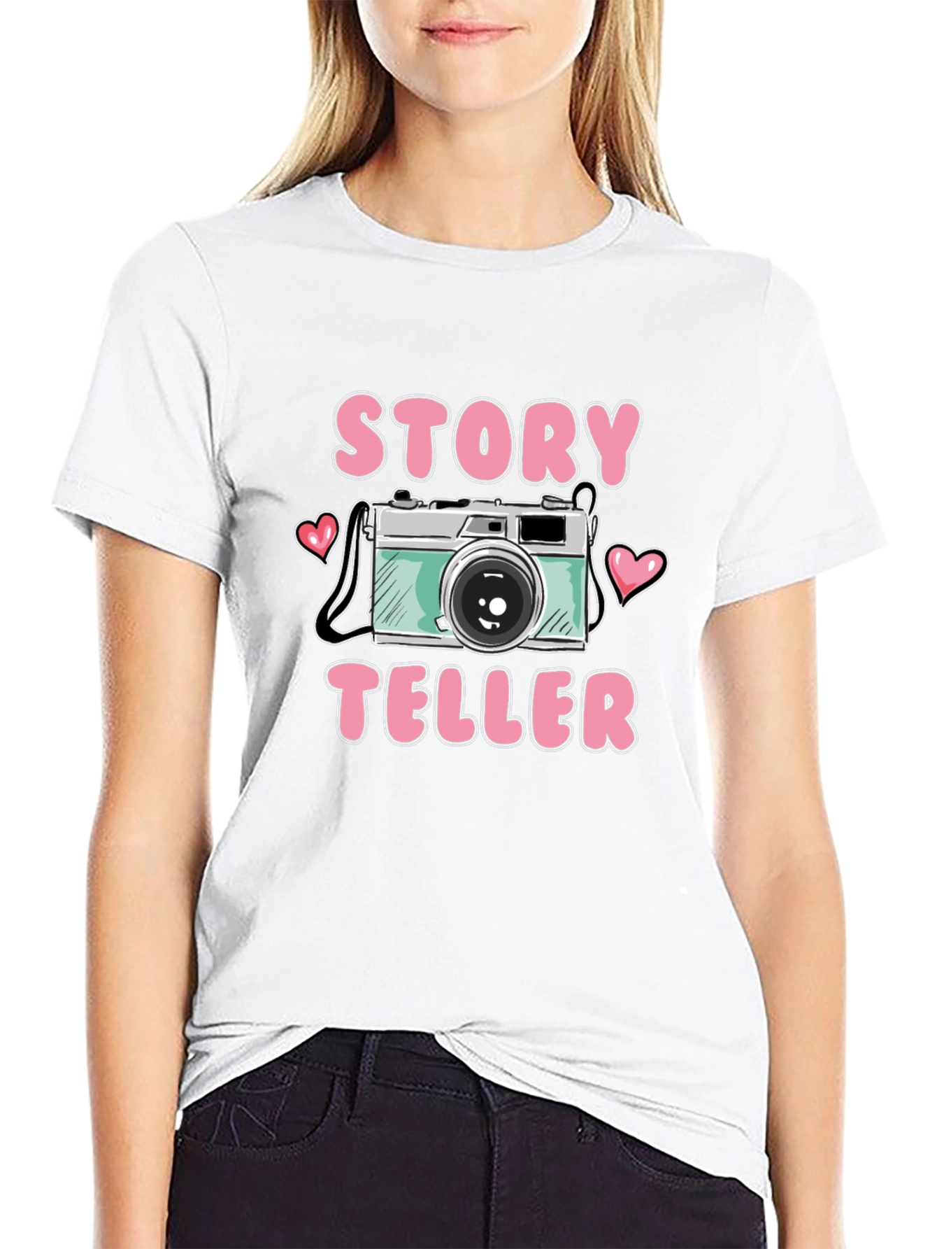 Story Teller Graphic Tee Camera Shirt