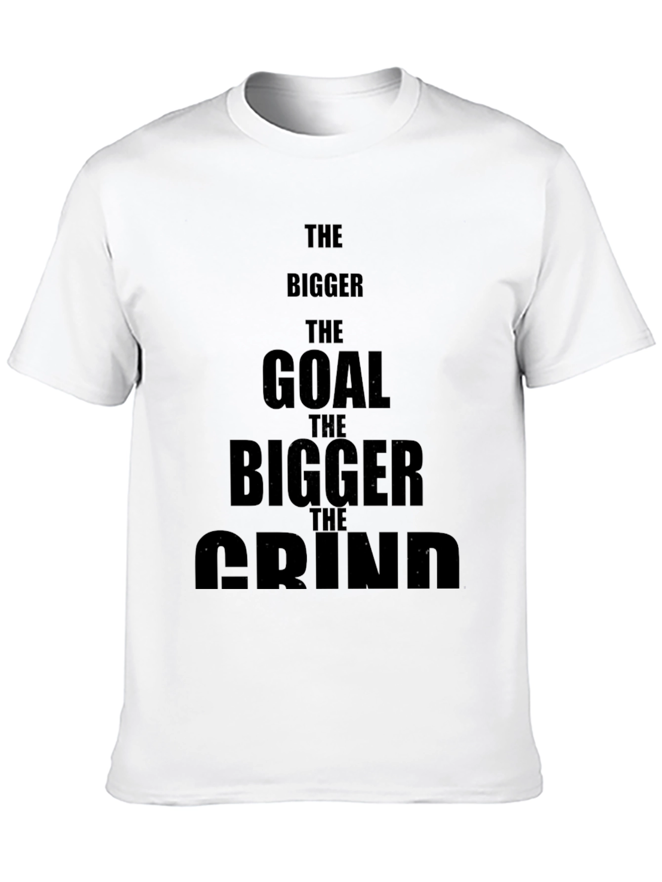 Motivational Black T-Shirt - The Bigger the Goal