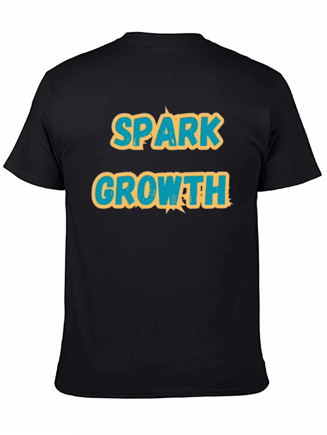 Spark Growth Black Graphic T-Shirt