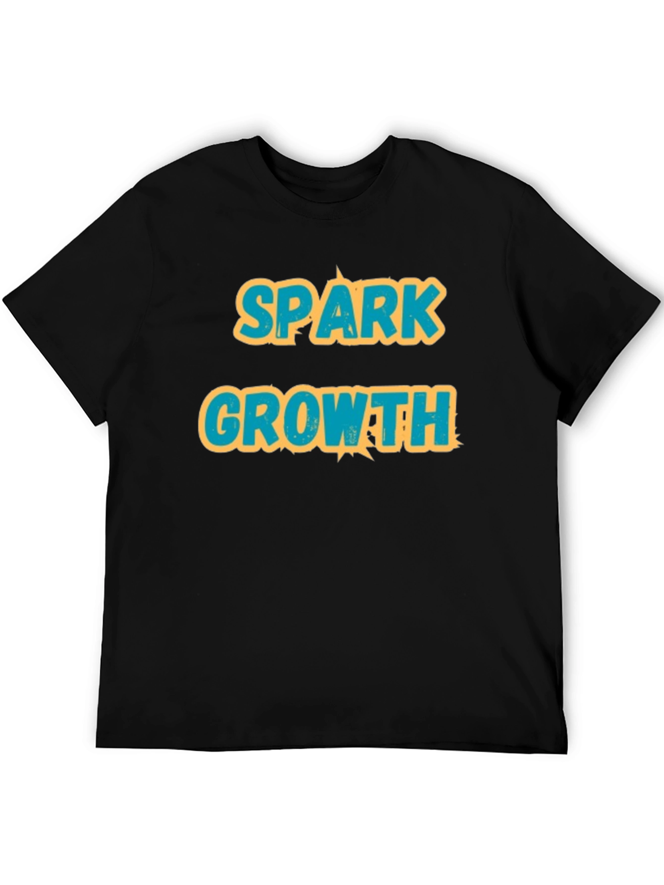 Spark Growth Black Graphic T-Shirt