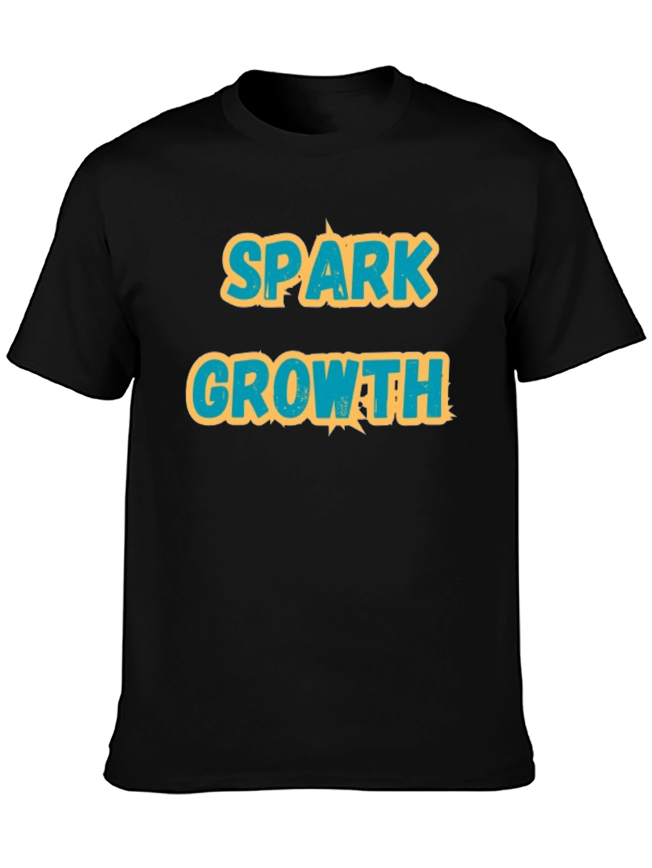 Spark Growth Black Graphic T-Shirt