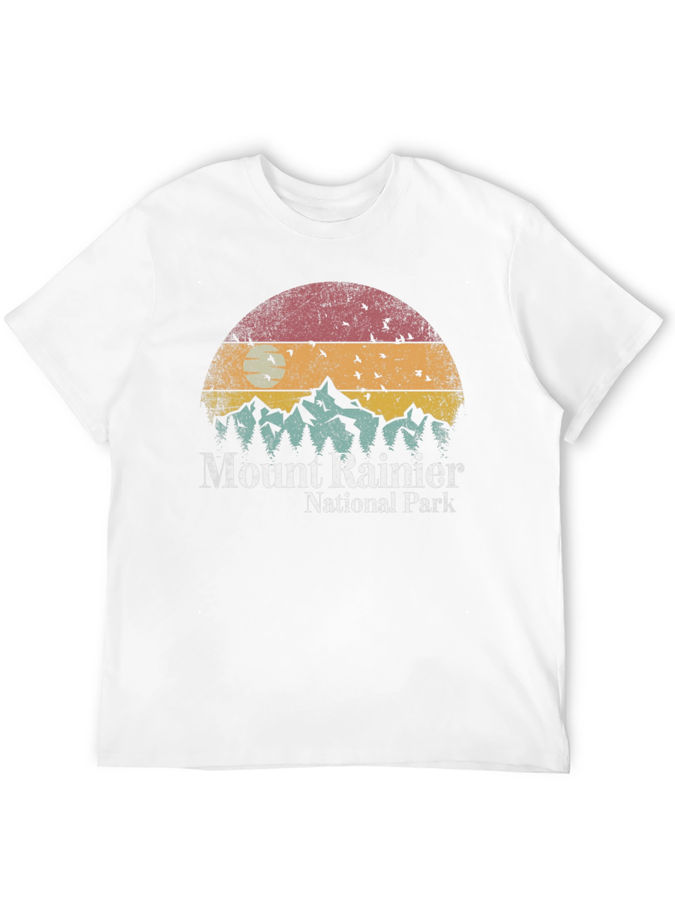 Mount Rainier National Park Retro T-Shirt