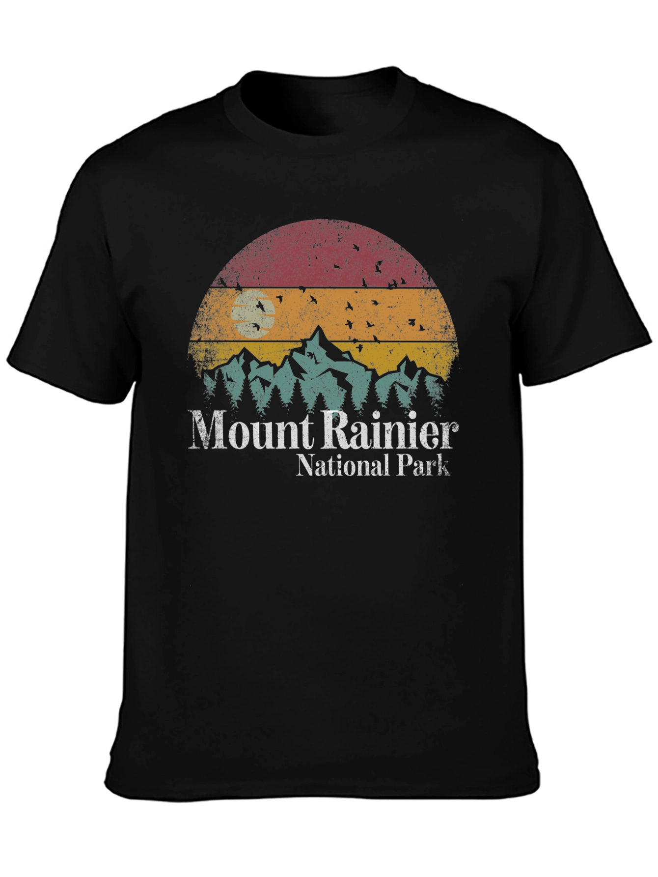 Mount Rainier National Park Retro T-Shirt