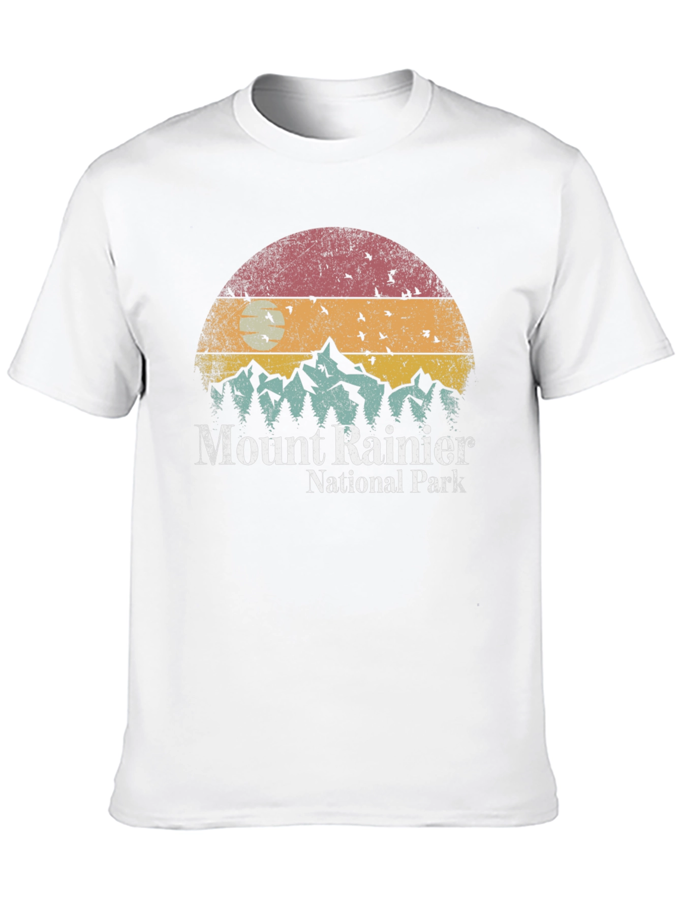 Mount Rainier National Park Retro T-Shirt