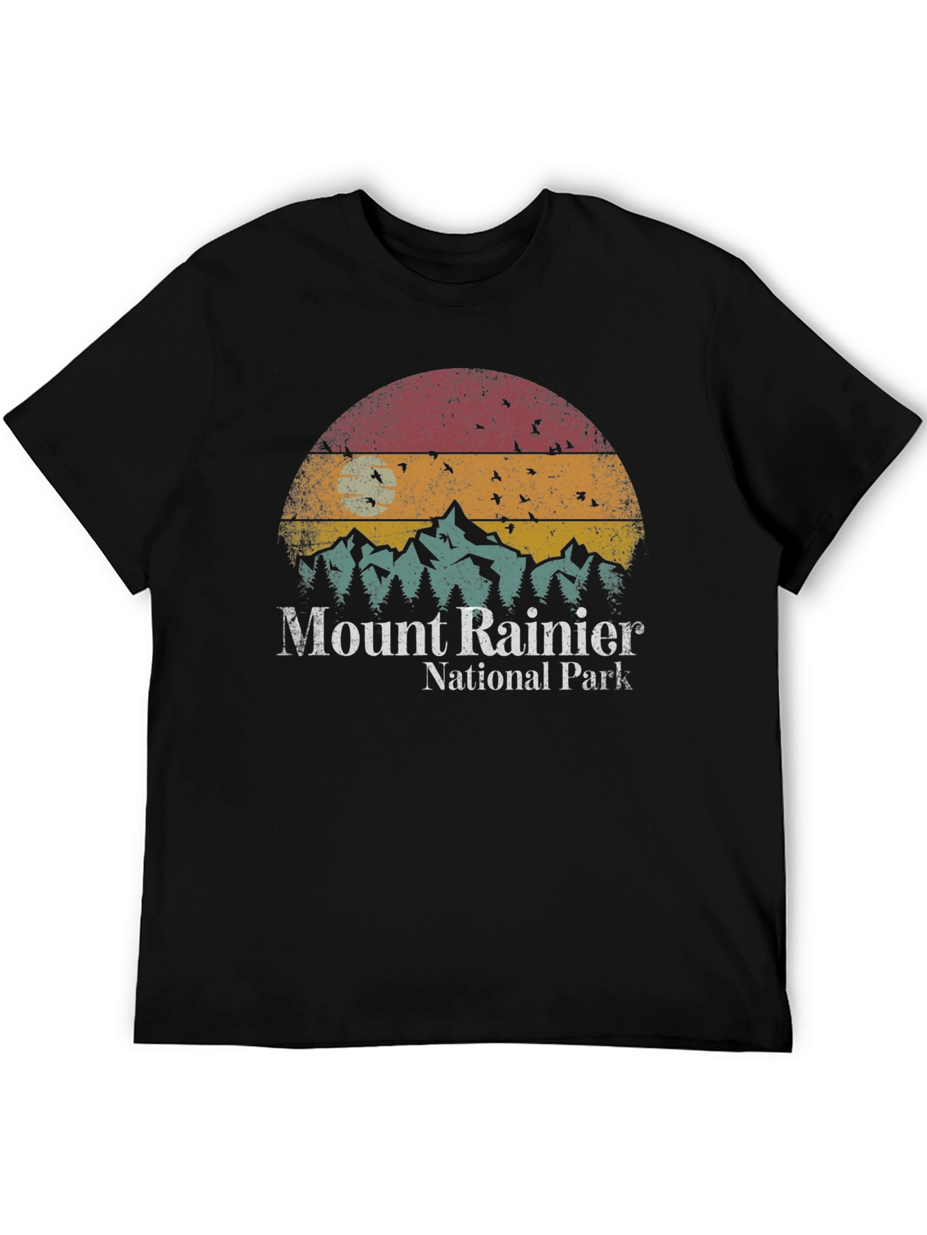 Mount Rainier National Park Retro T-Shirt