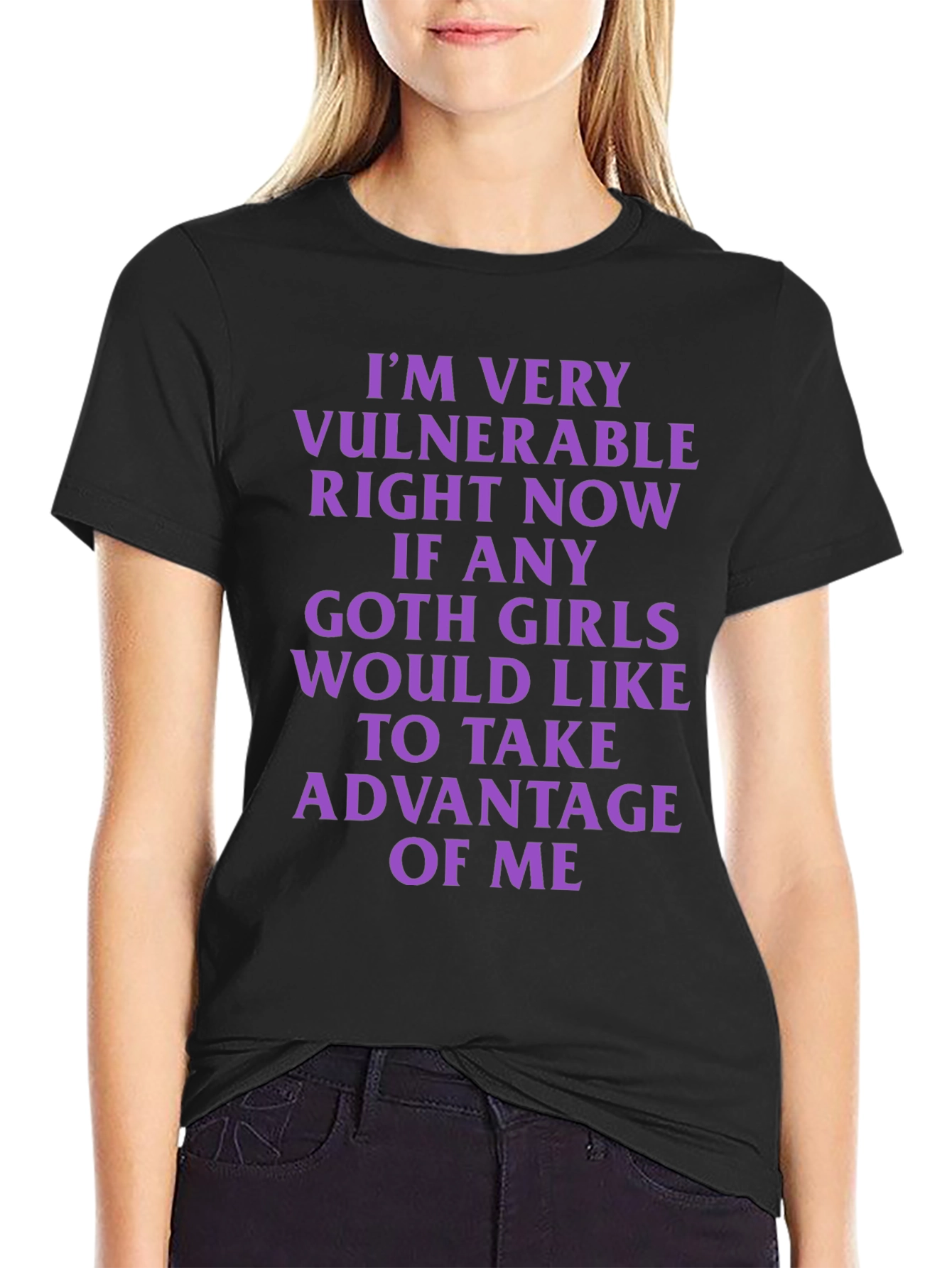 Vulnerable Goth Girls T-Shirt - Black