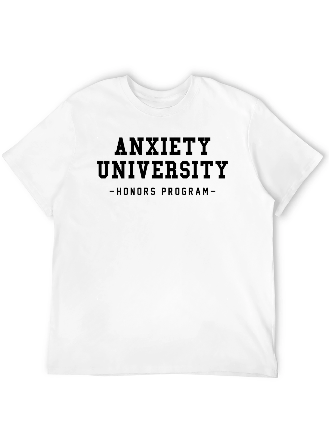 Anxiety University Black Graphic Tee
