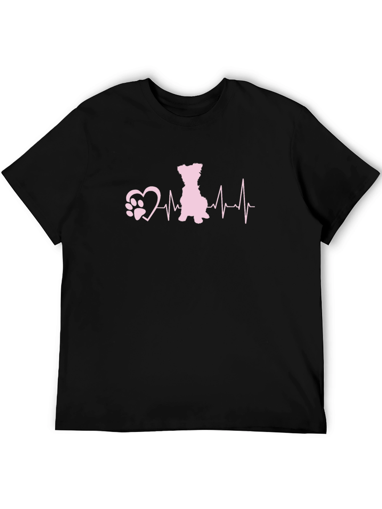 Dog Paw Heartbeat T-Shirt - Cute Pet Lover Tee