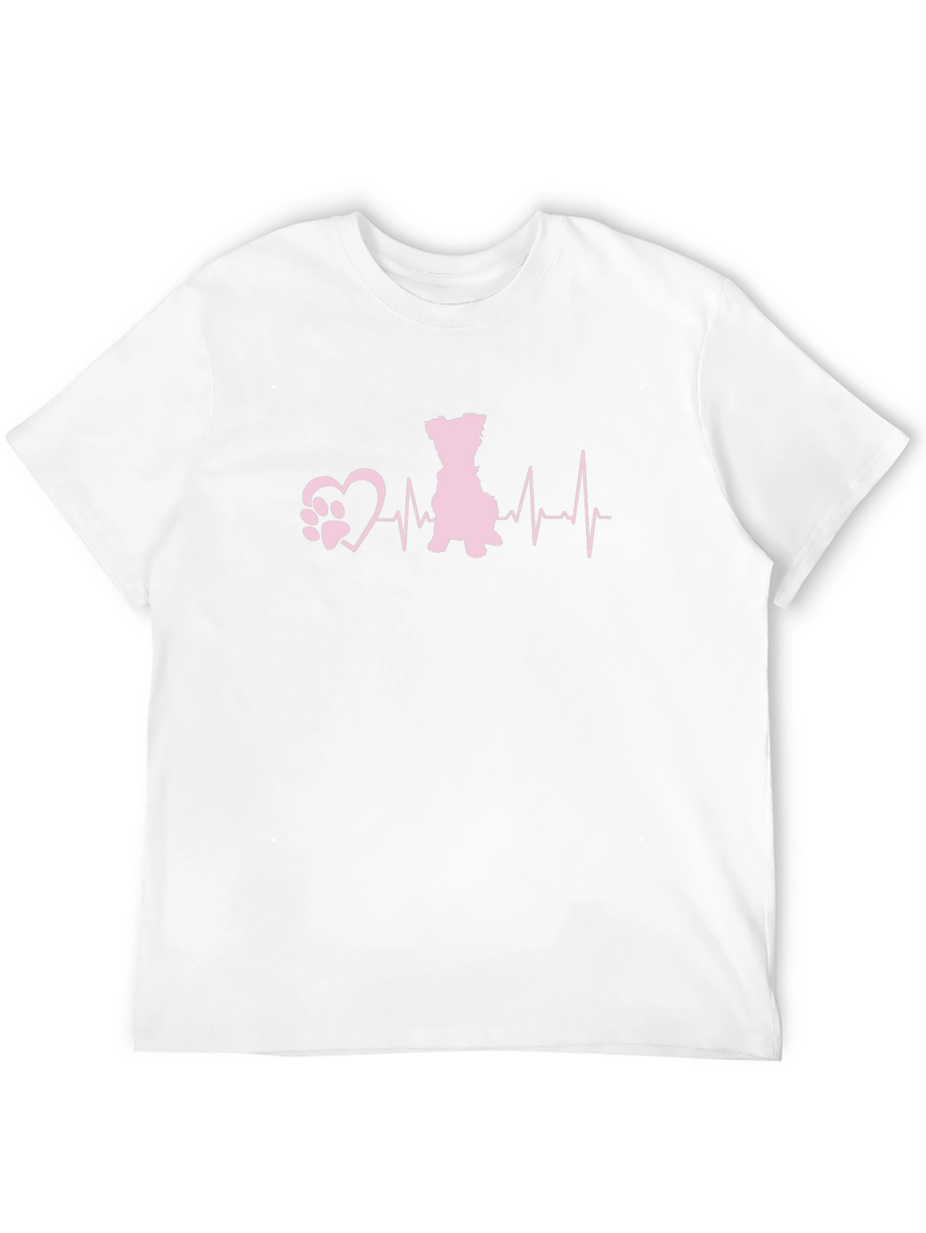 Dog Paw Heartbeat T-Shirt - Cute Pet Lover Tee