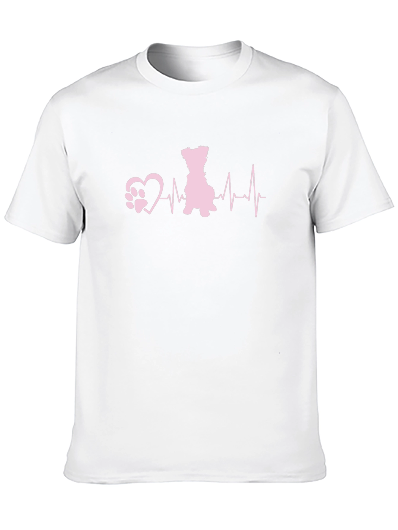 Dog Paw Heartbeat T-Shirt - Cute Pet Lover Tee