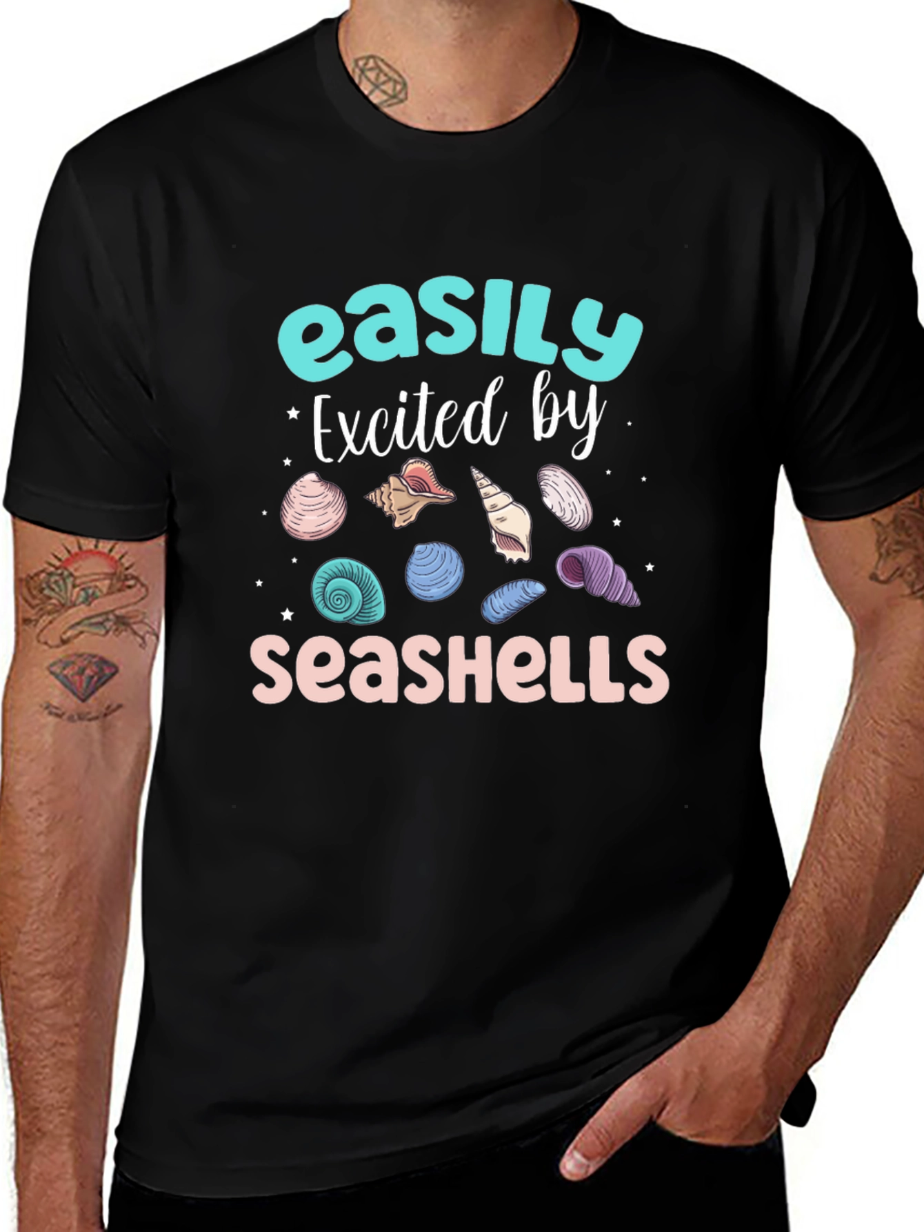 Seashells T-Shirt - Easily Excited By Seashells