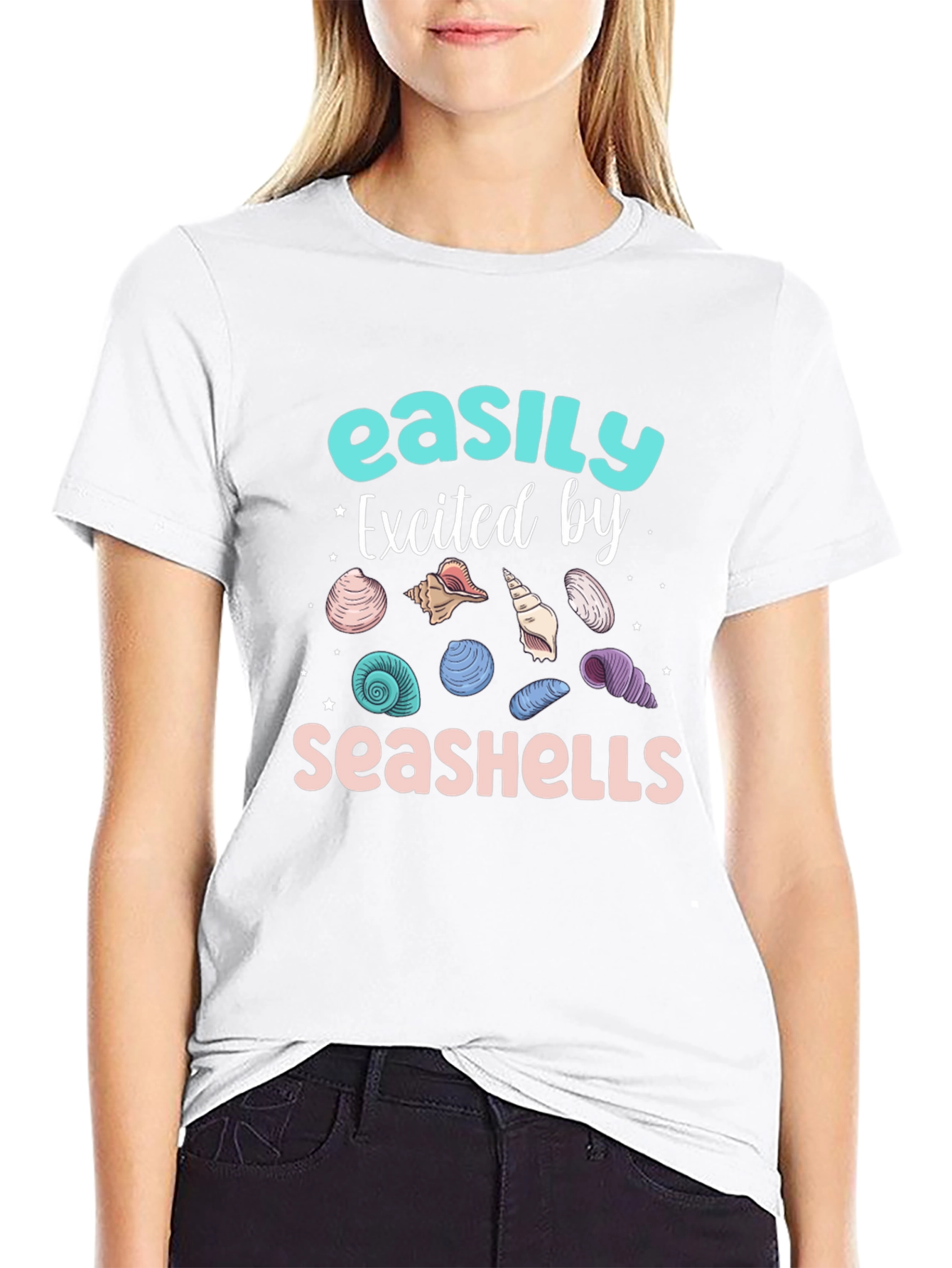 Seashells T-Shirt - Easily Excited By Seashells