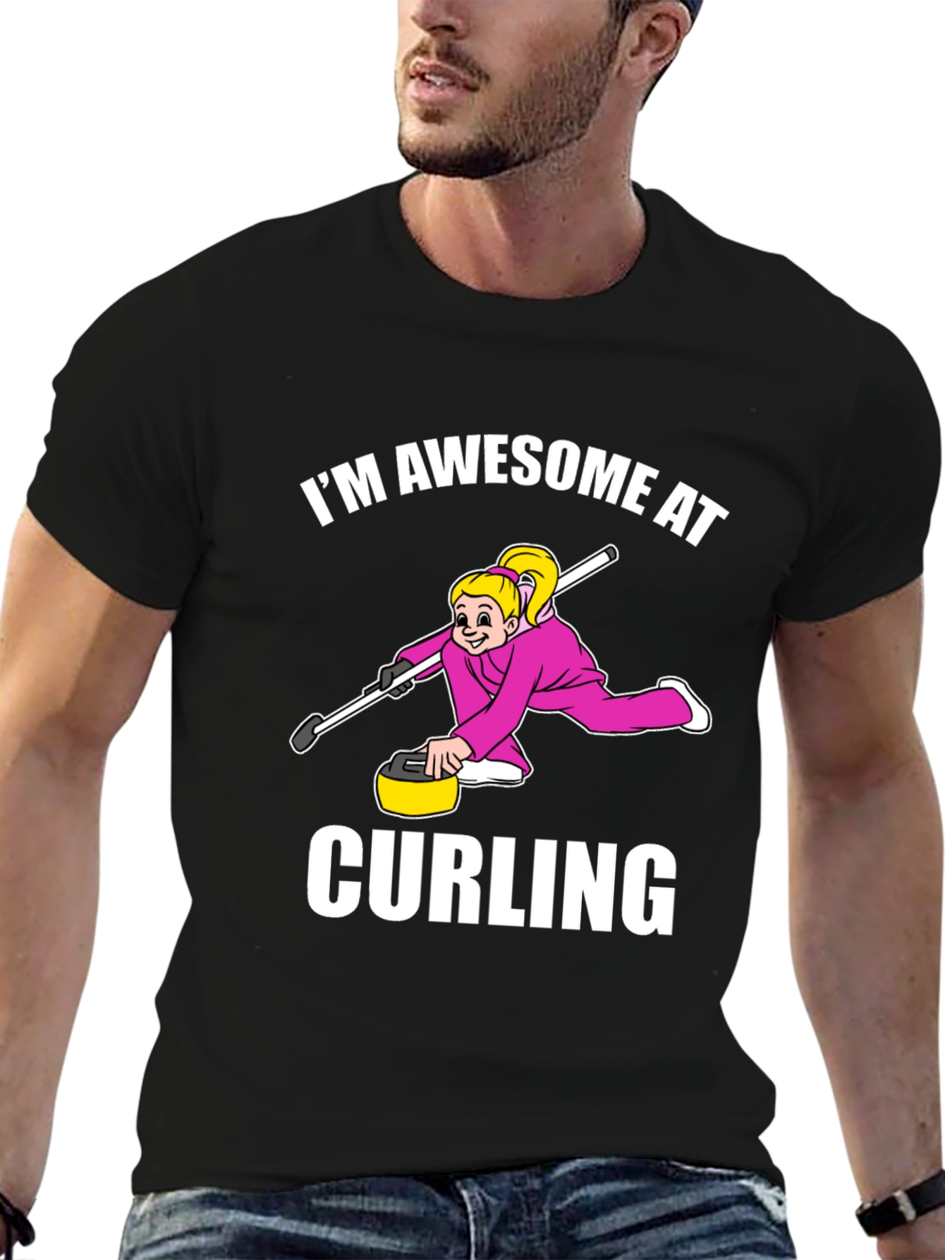 Awesome Curling T-Shirt - Funny Sports Tee