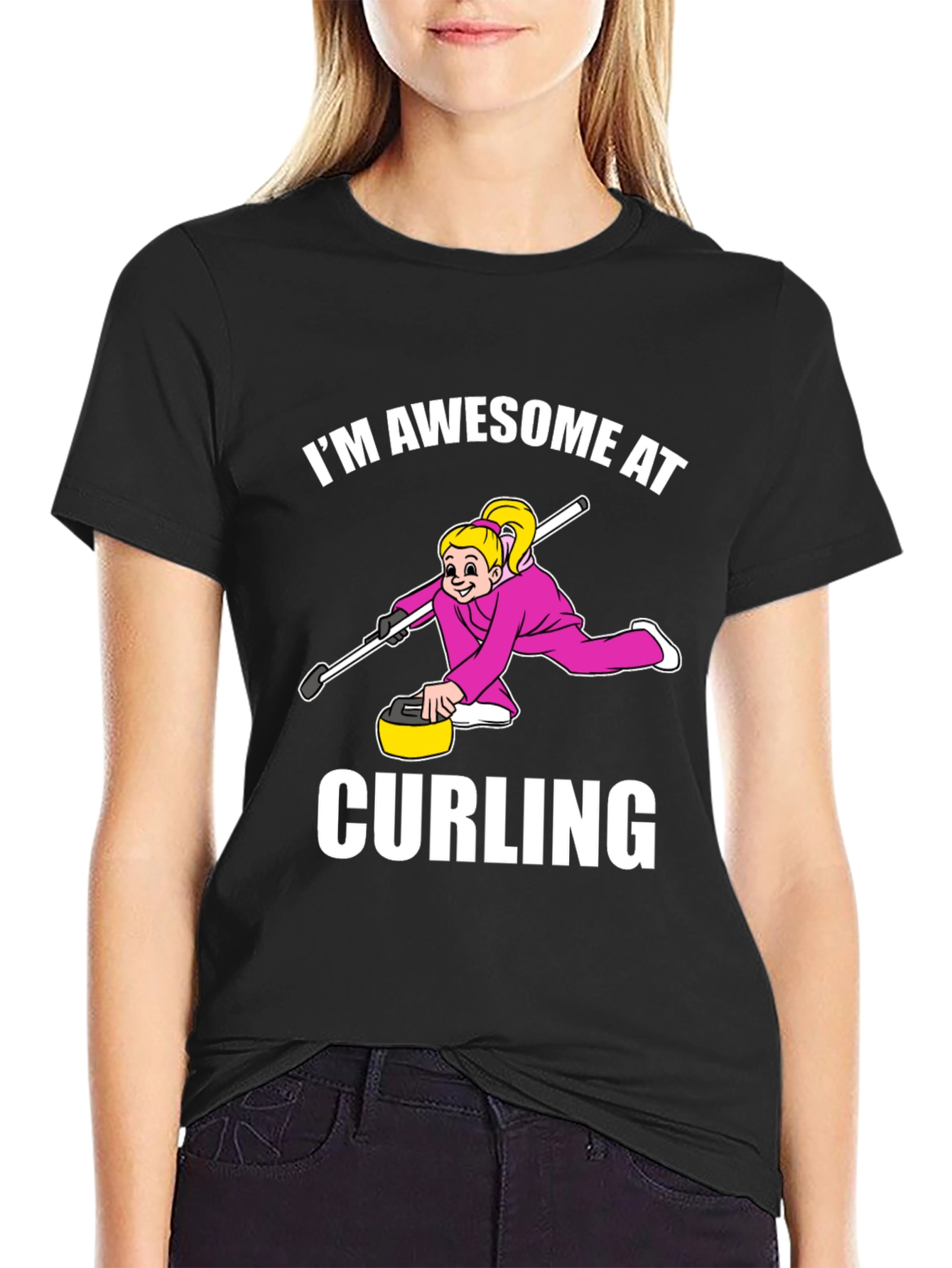 Awesome Curling T-Shirt - Funny Sports Tee
