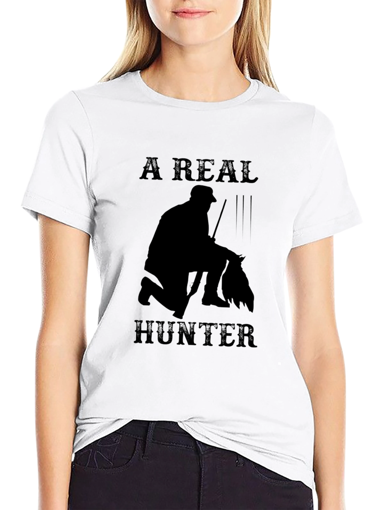 A Real Hunter Graphic Tee - Black