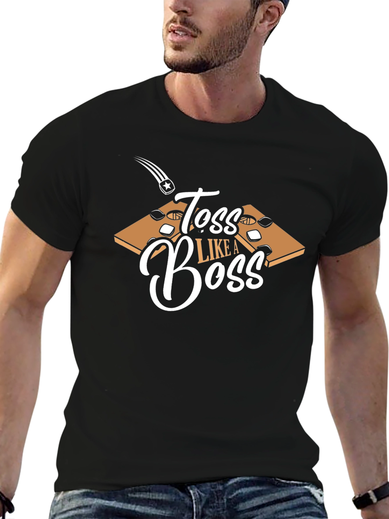 Toss Like A Boss Cornhole T-Shirt