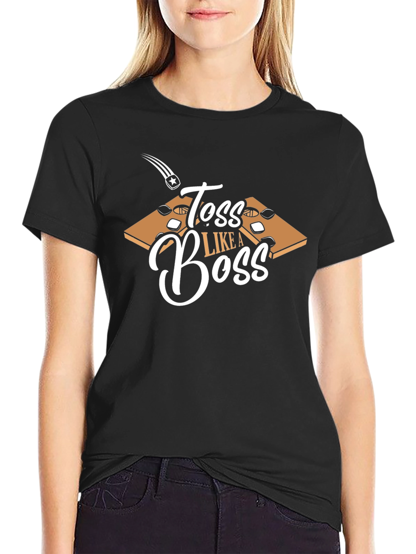 Toss Like A Boss Cornhole T-Shirt