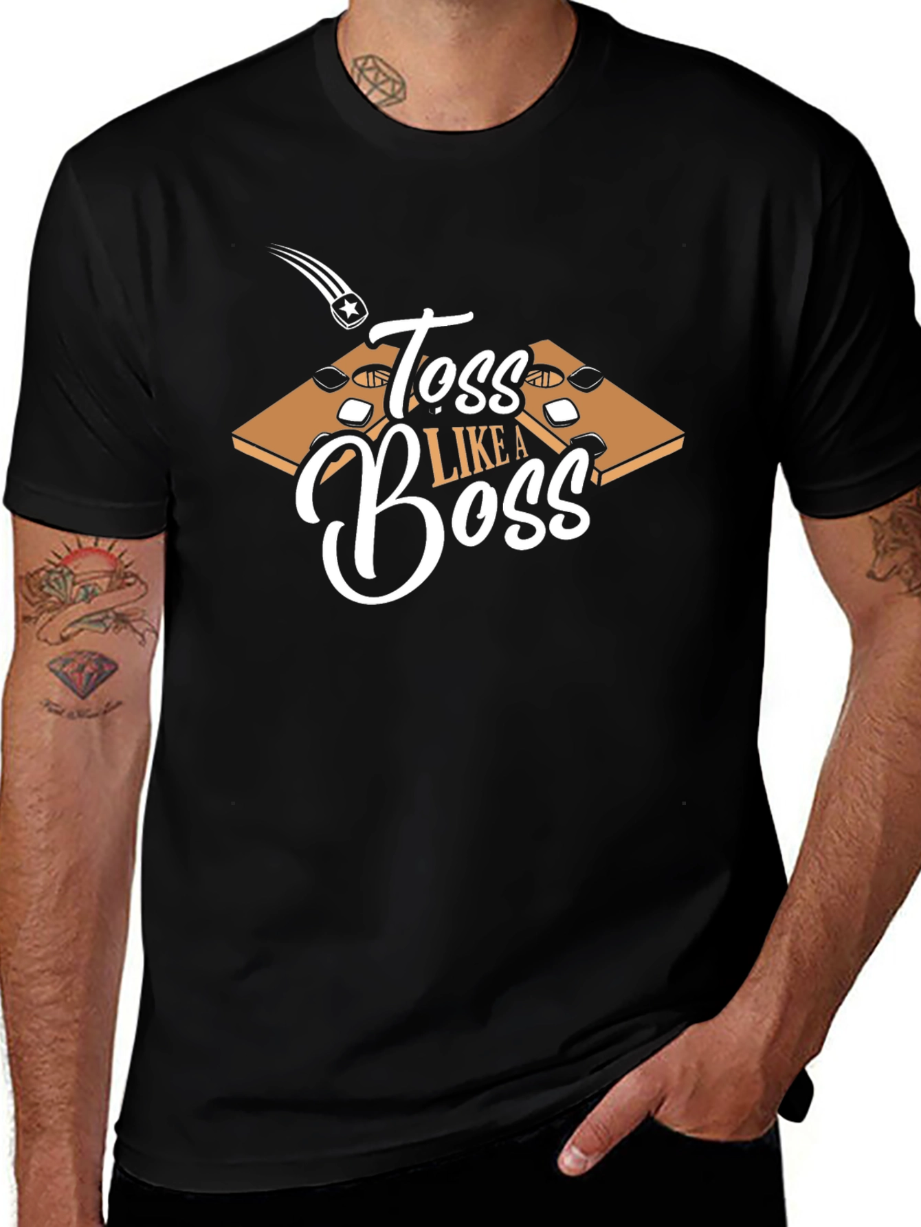 Toss Like A Boss Cornhole T-Shirt