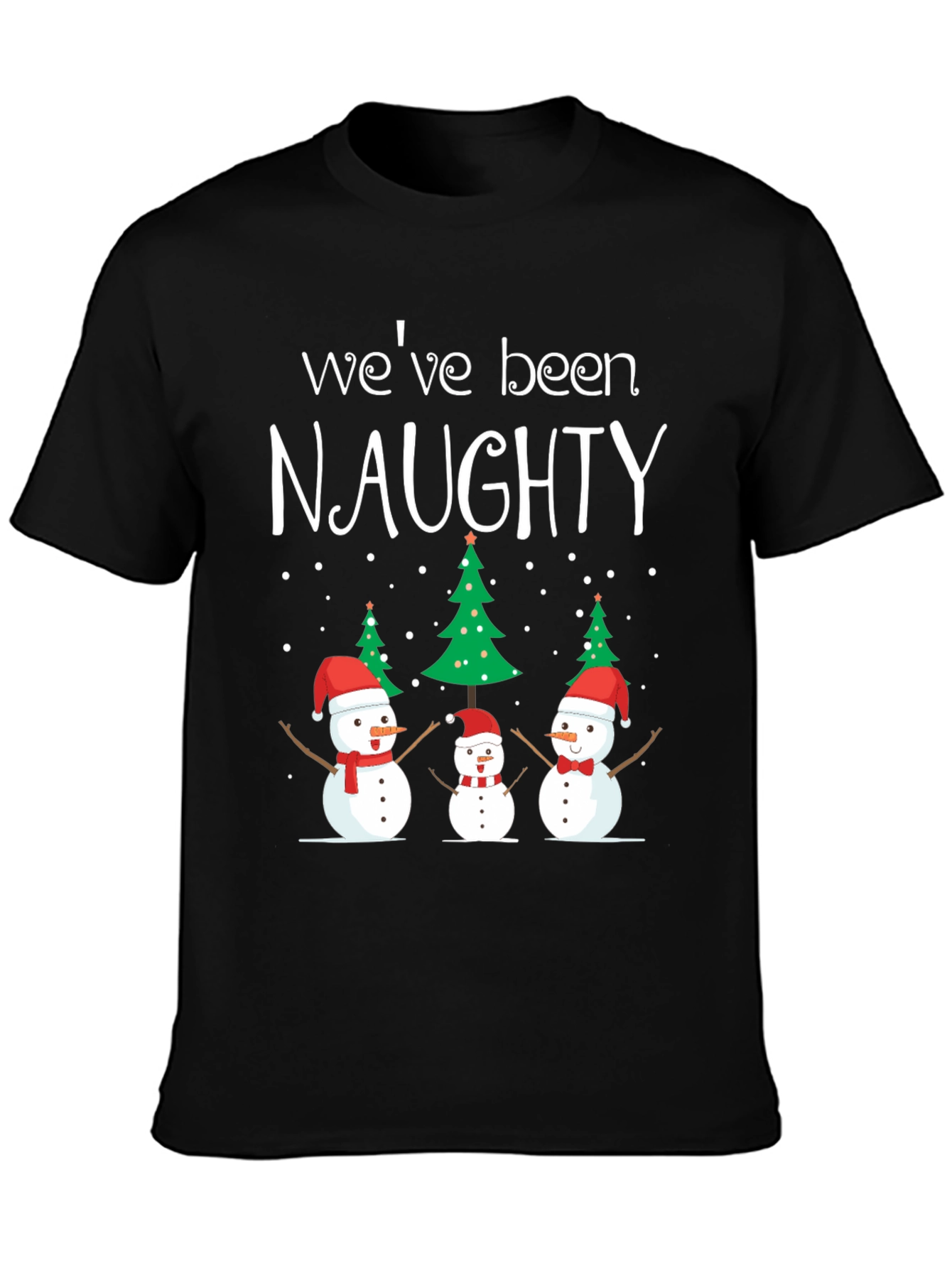 Naughty Snowman Family Christmas T-Shirt
