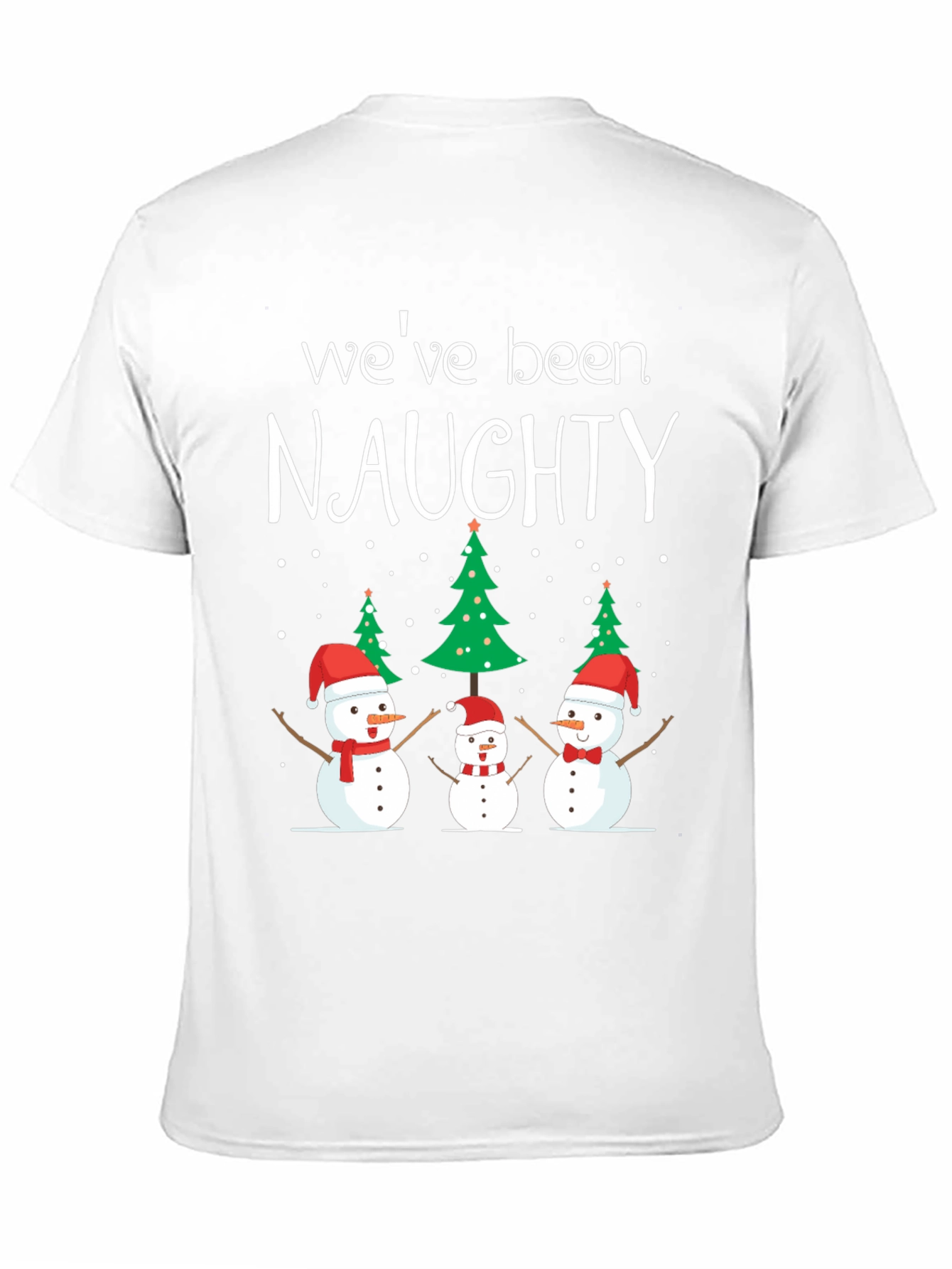 Naughty Snowman Family Christmas T-Shirt
