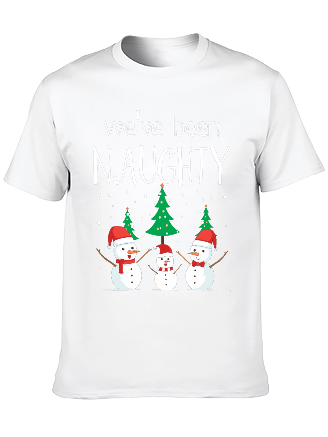 Naughty Snowman Family Christmas T-Shirt