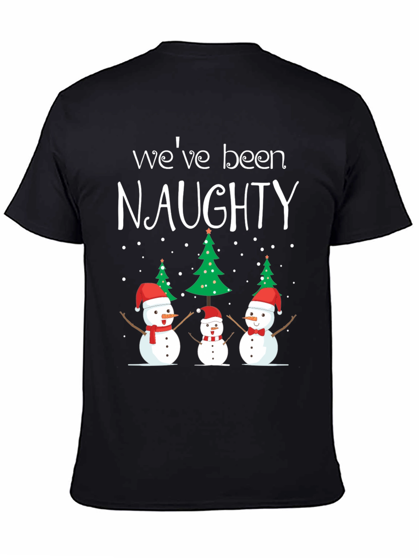 Naughty Snowman Family Christmas T-Shirt