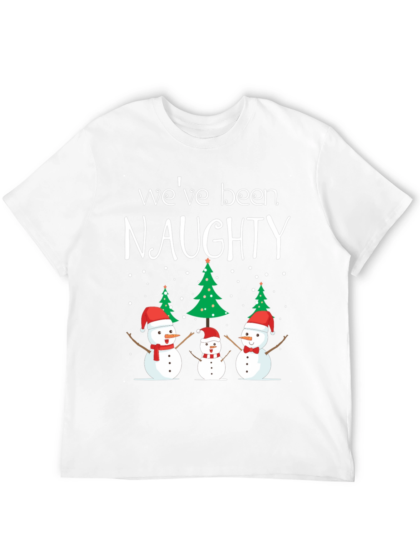 Naughty Snowman Family Christmas T-Shirt