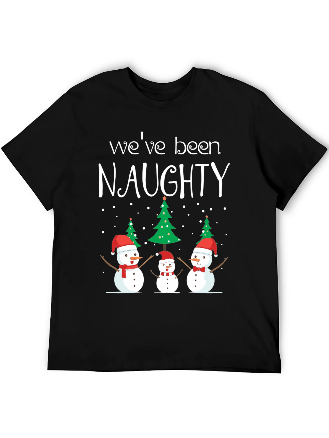 Naughty Snowman Family Christmas T-Shirt