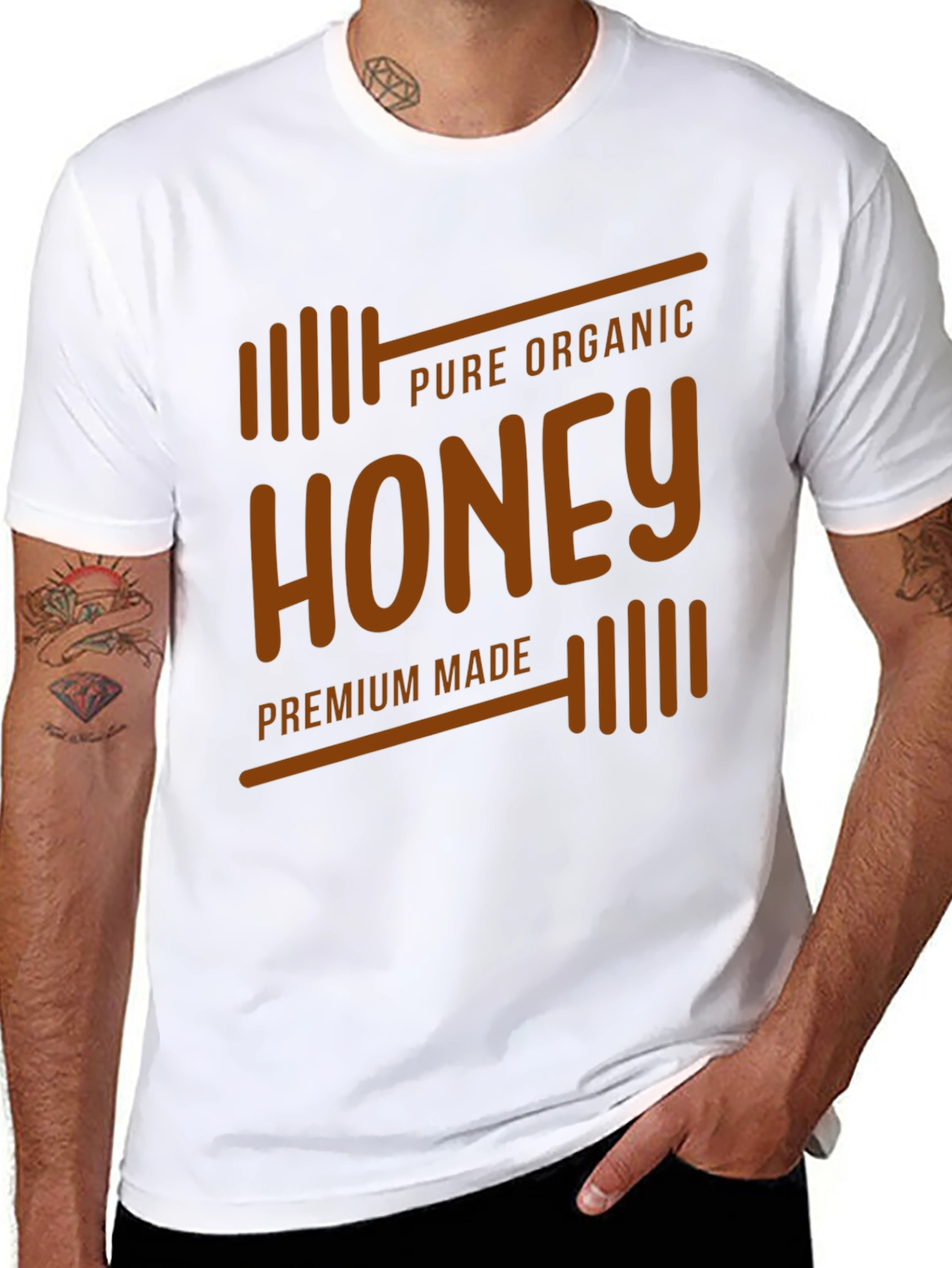 Organic Honey Graphic Tee - Premium Made