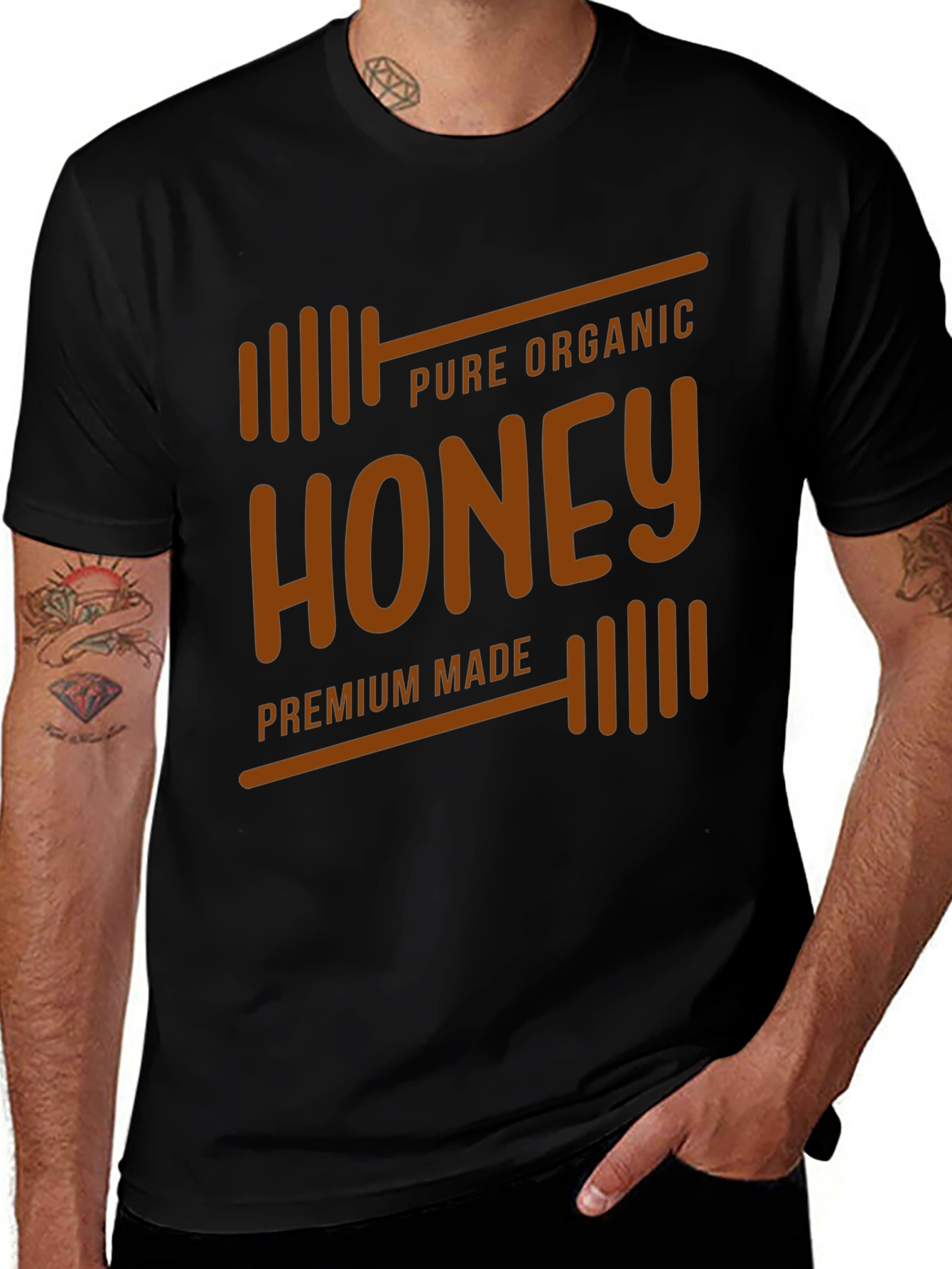 Organic Honey Graphic Tee - Premium Made