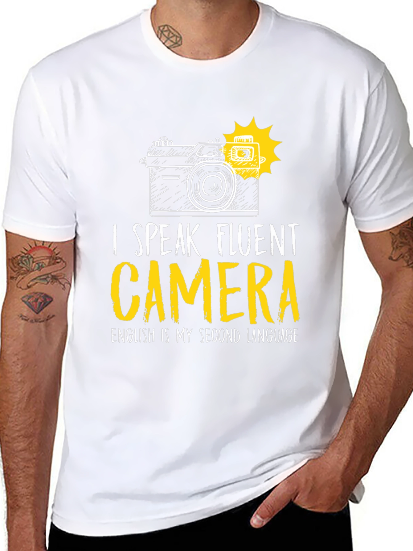 I Speak Fluent Camera Graphic T-Shirt