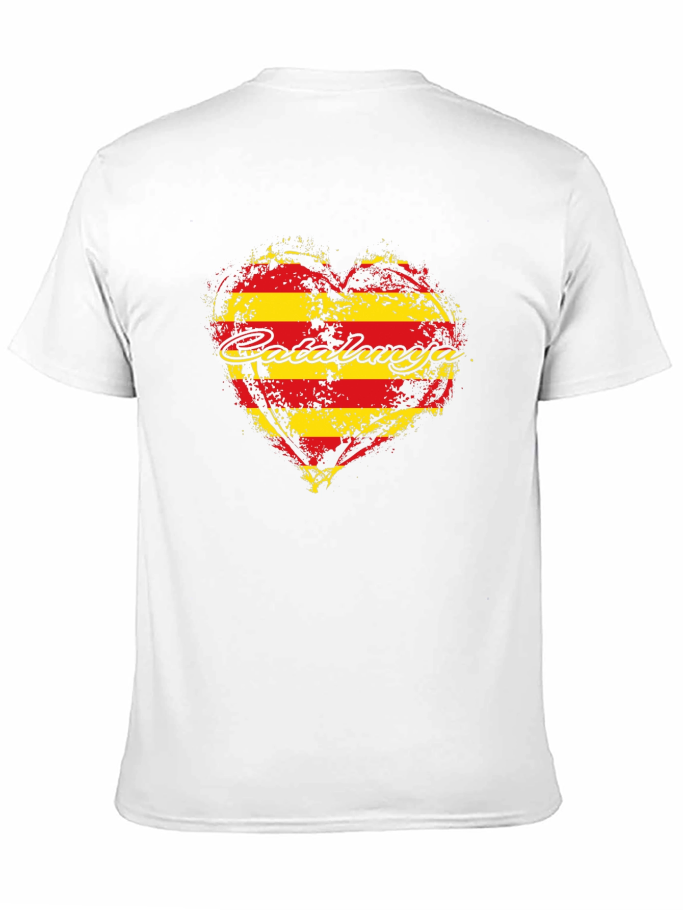 Catalunya Heart Flag T-Shirt - Black