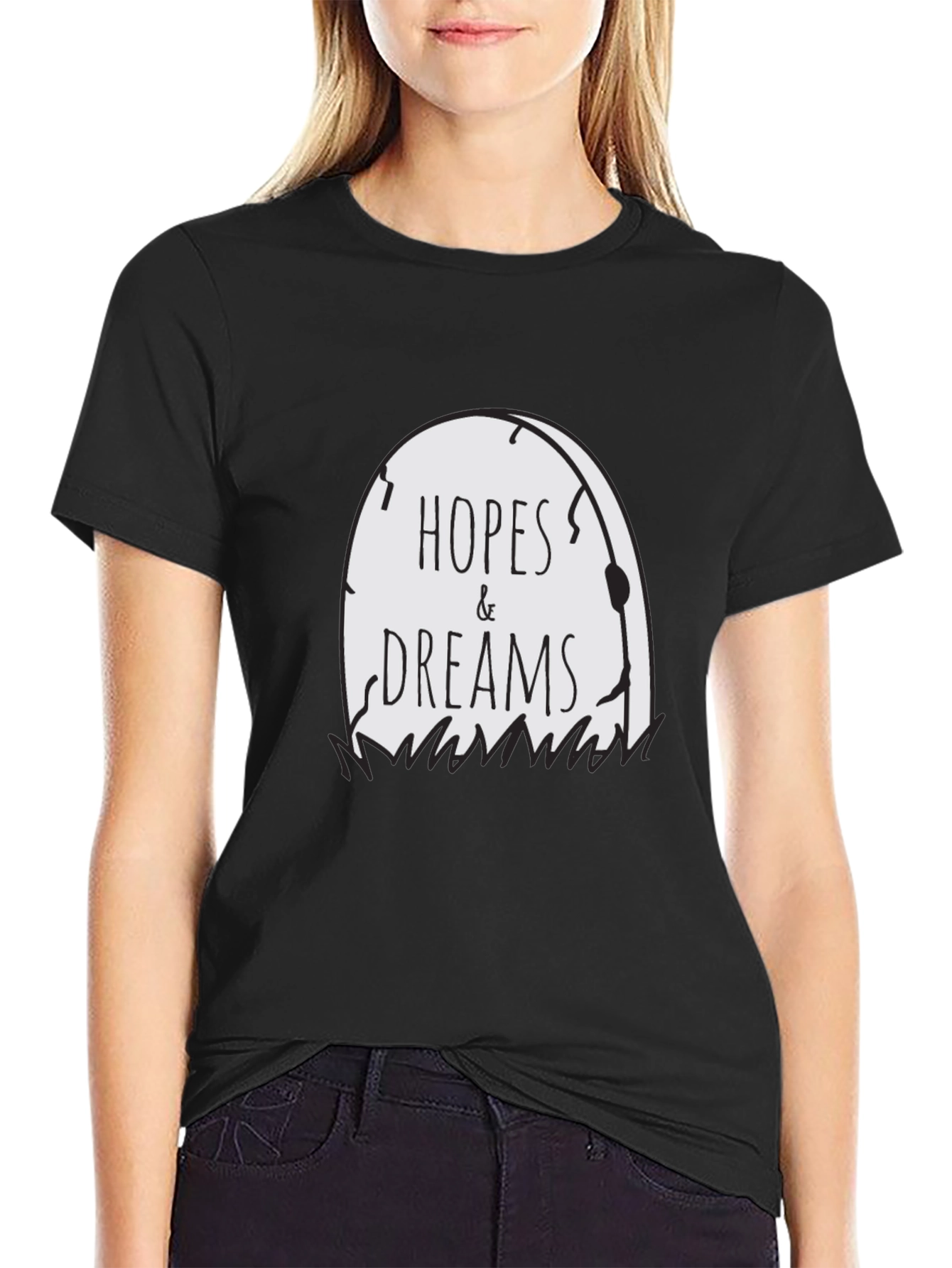 Hopes & Dreams Tombstone Graphic Tee - Black
