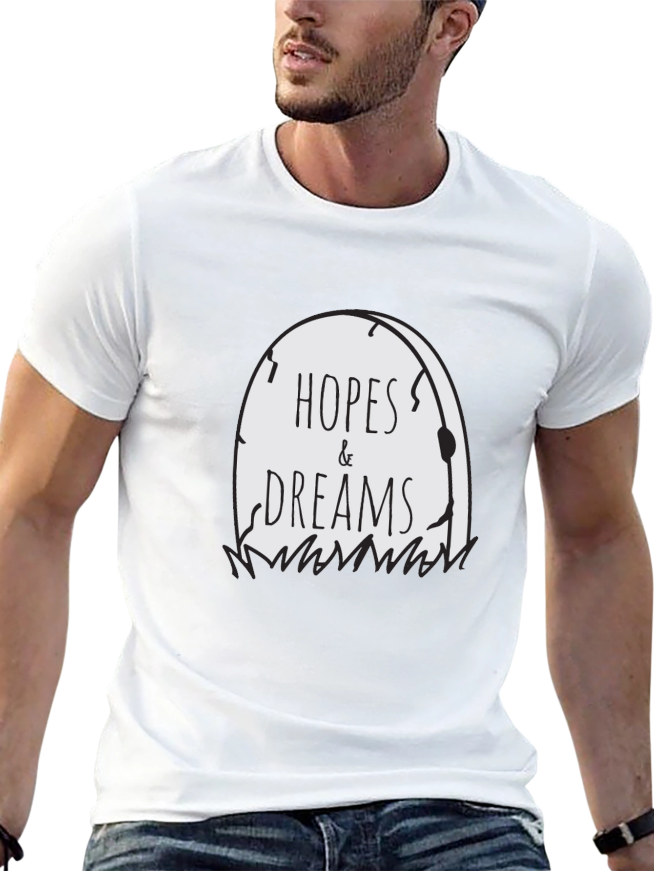 Hopes & Dreams Tombstone Graphic Tee - Black