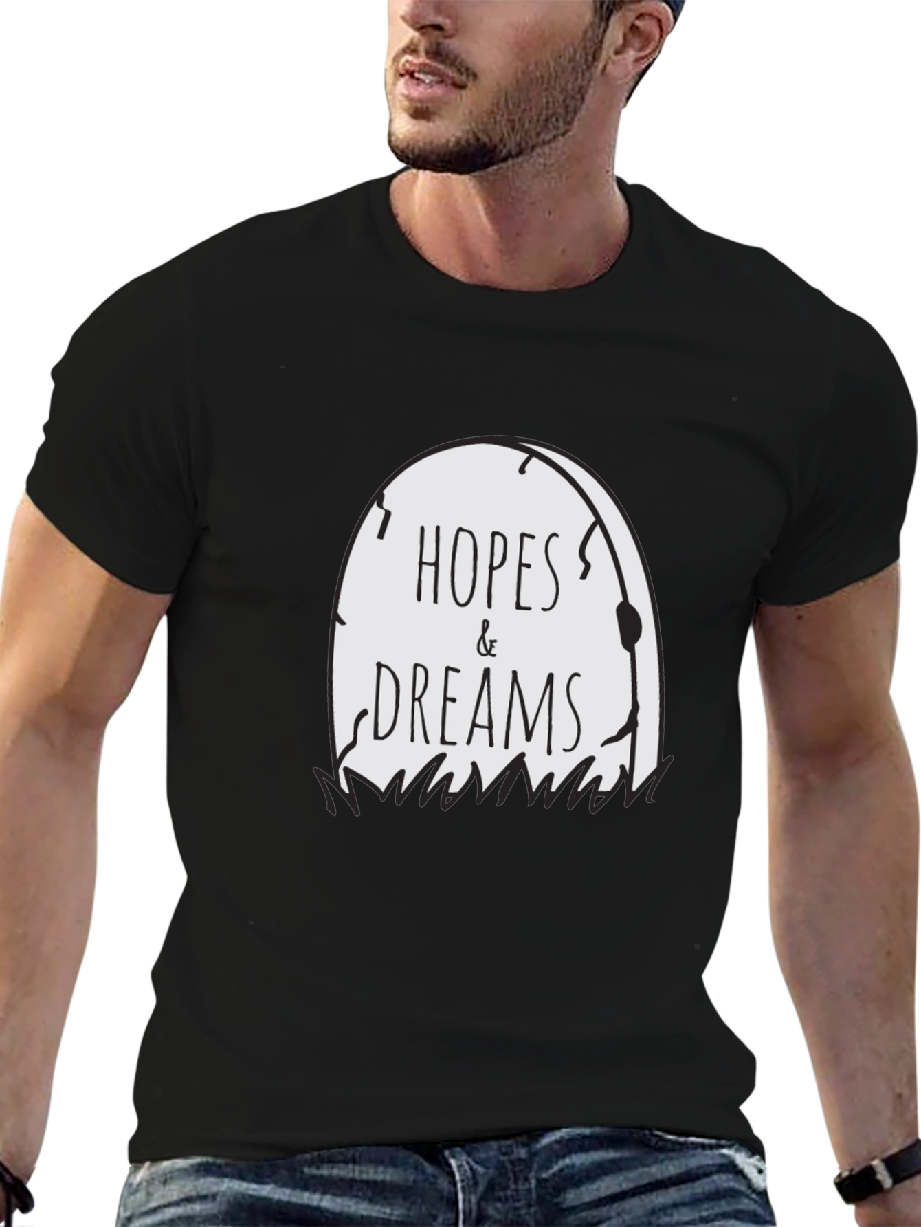 Hopes & Dreams Tombstone Graphic Tee - Black