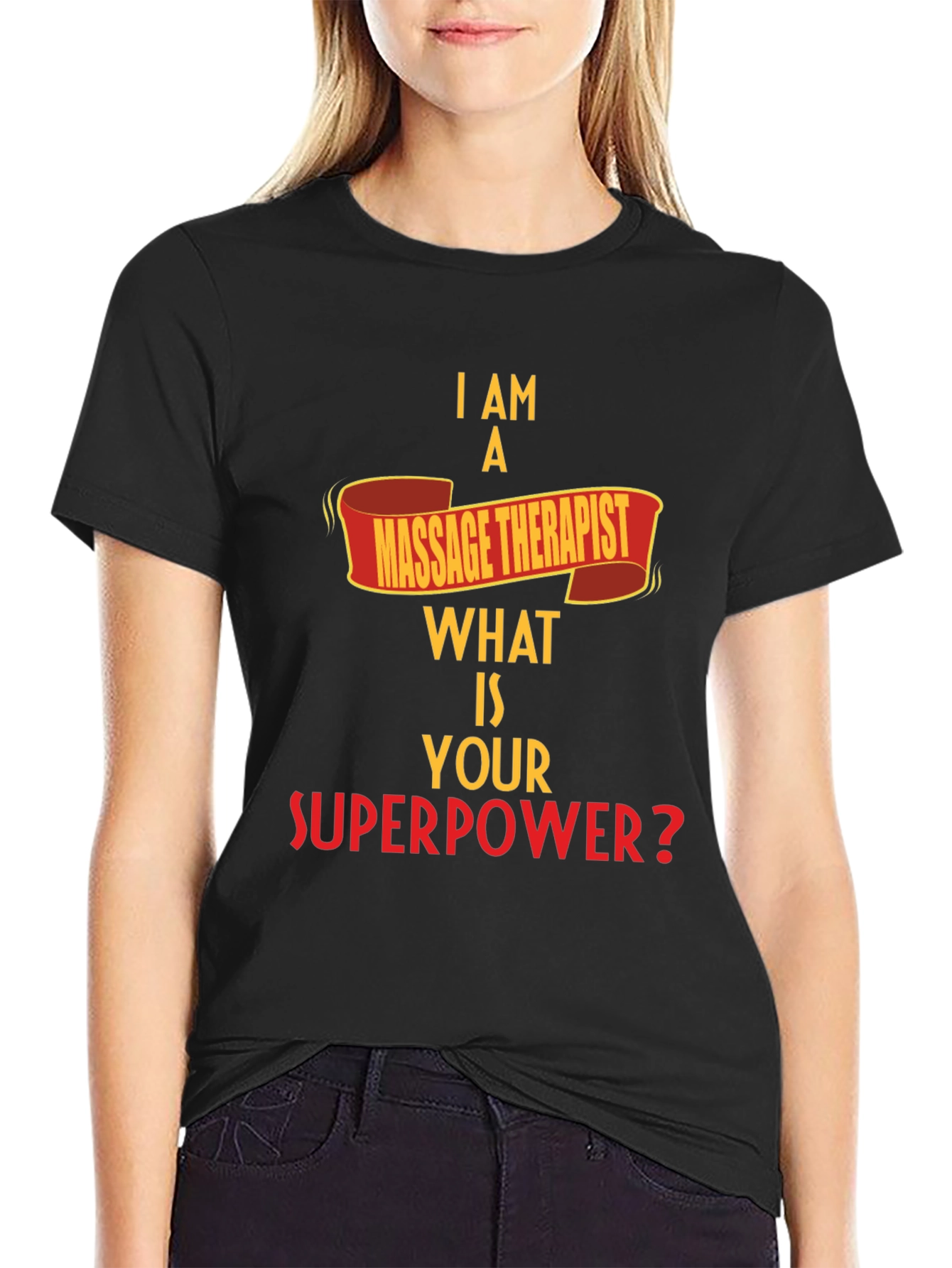 Massage Therapist Superpower T-Shirt Funny Gift Tee