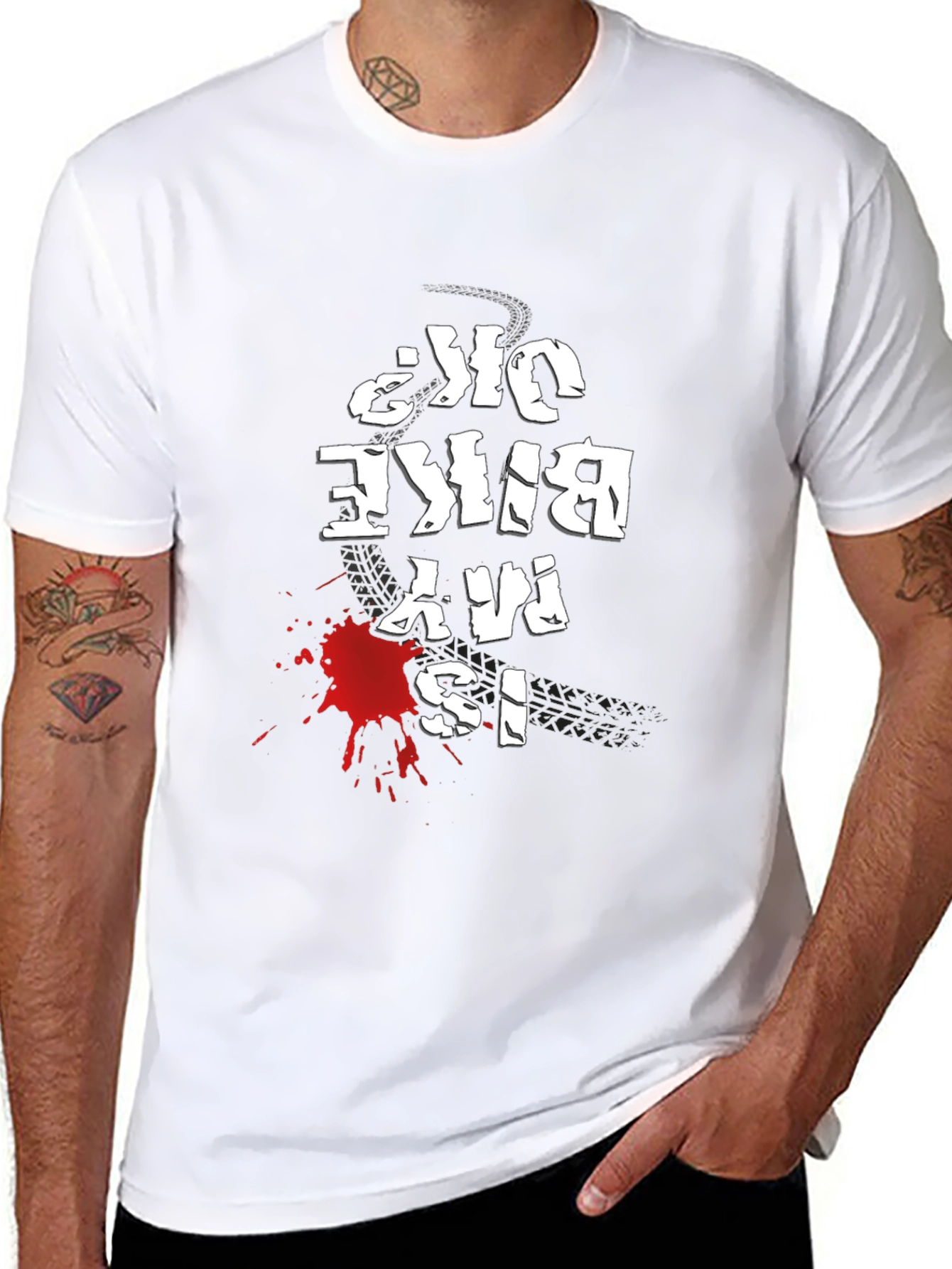 Mens Black Is My Bike OK? Graphic Tee