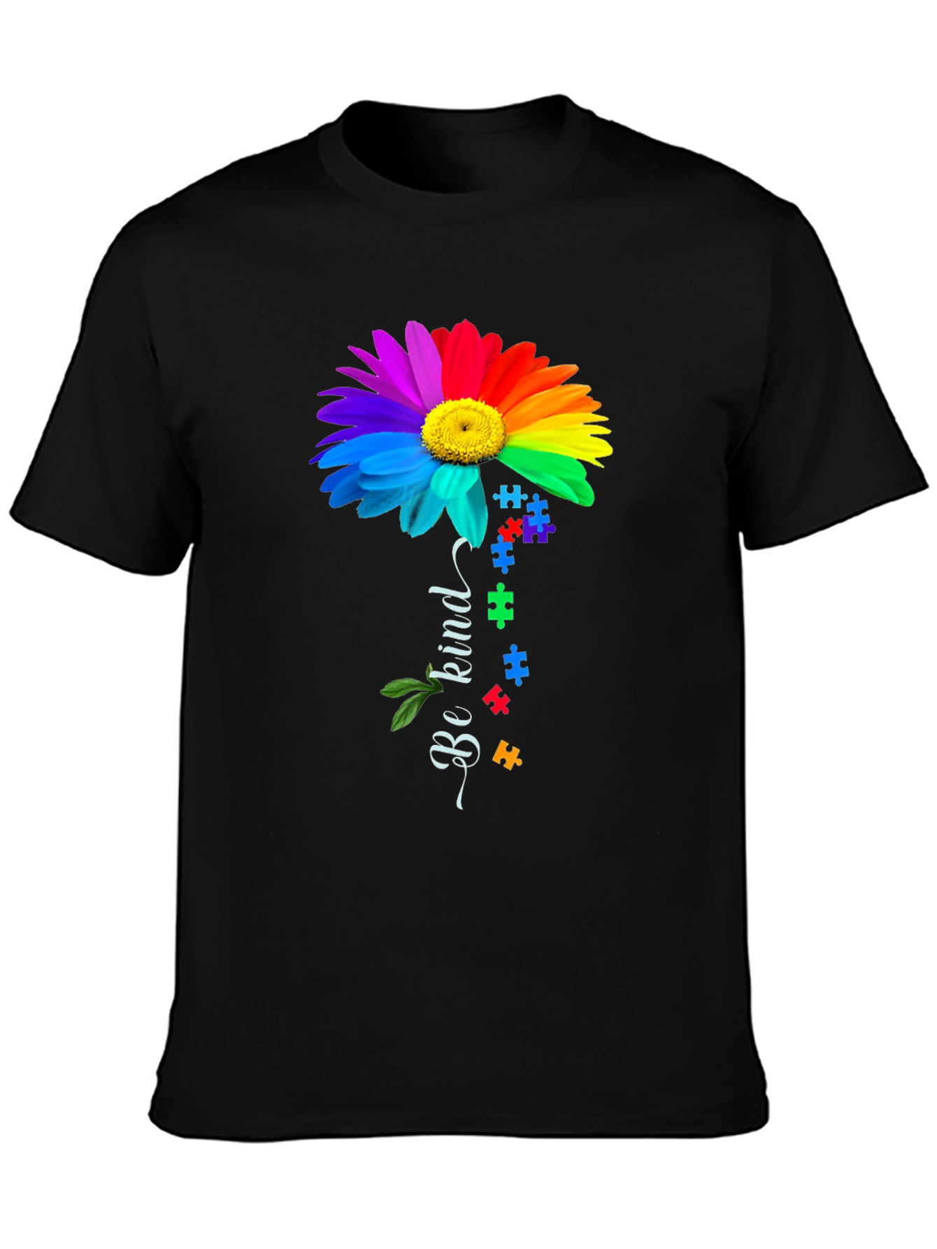 Be Kind Rainbow Autism Awareness T-Shirt