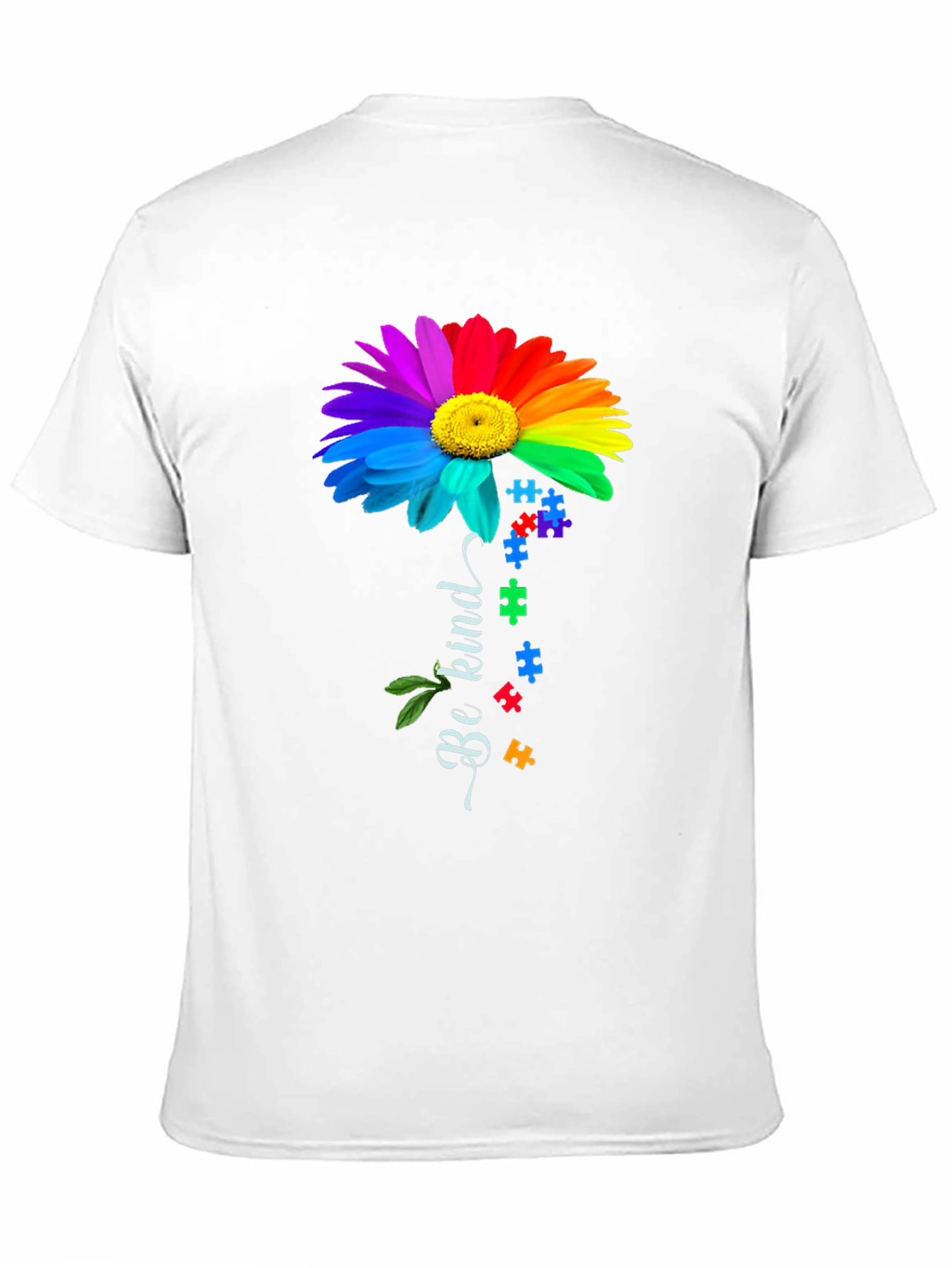 Be Kind Rainbow Autism Awareness T-Shirt