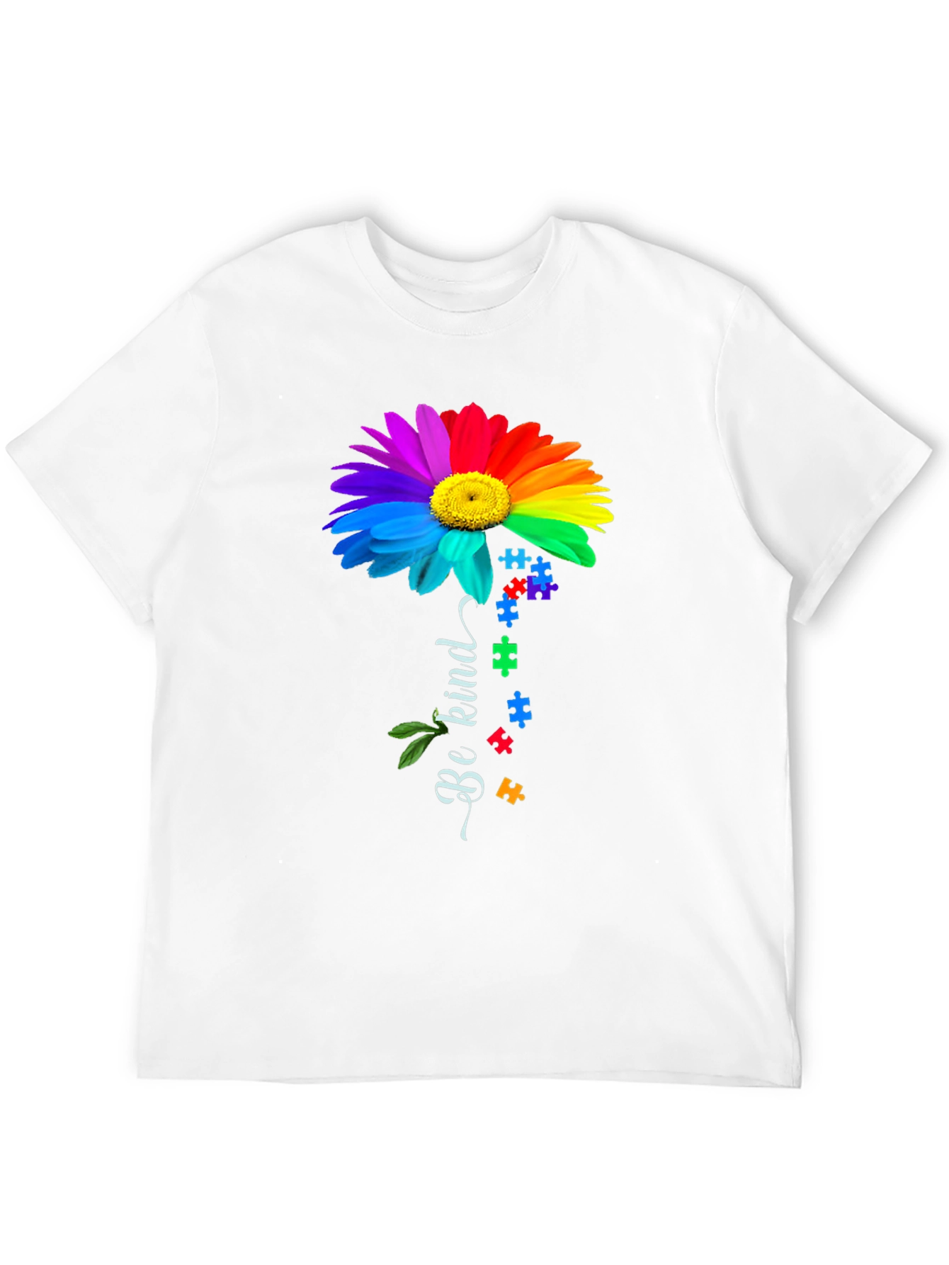 Be Kind Rainbow Autism Awareness T-Shirt