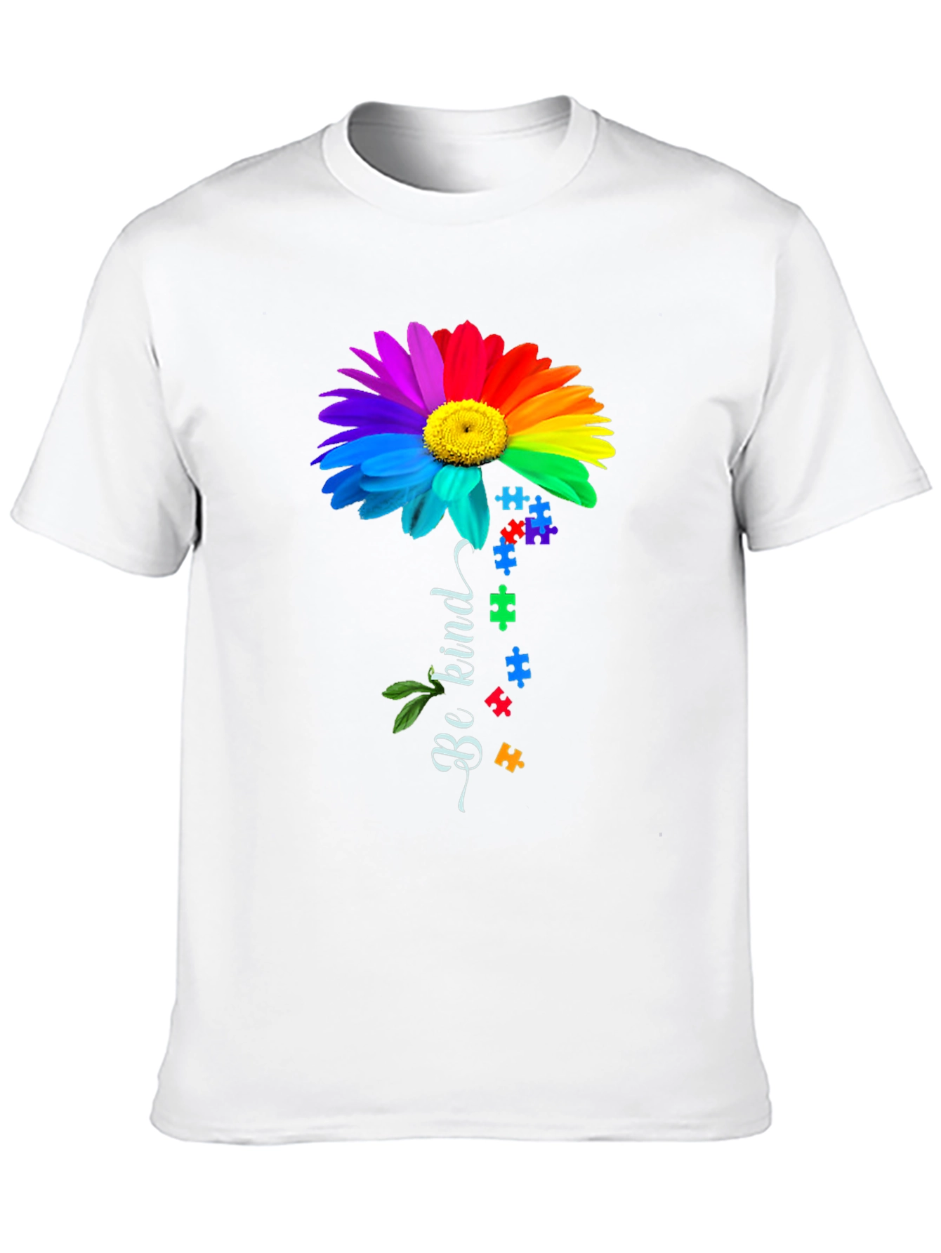 Be Kind Rainbow Autism Awareness T-Shirt