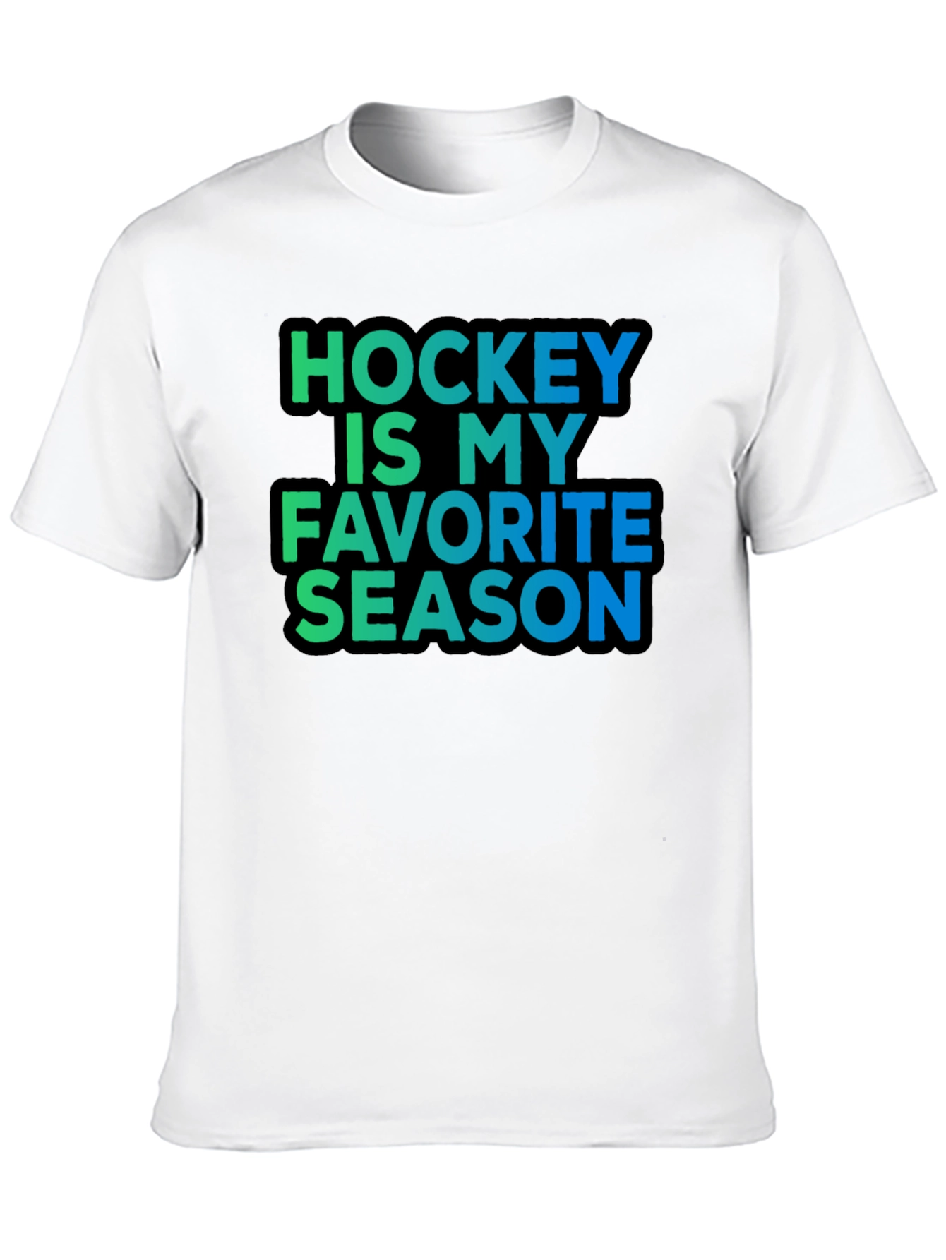 Hockey Is My Favorite Season Black T-Shirt