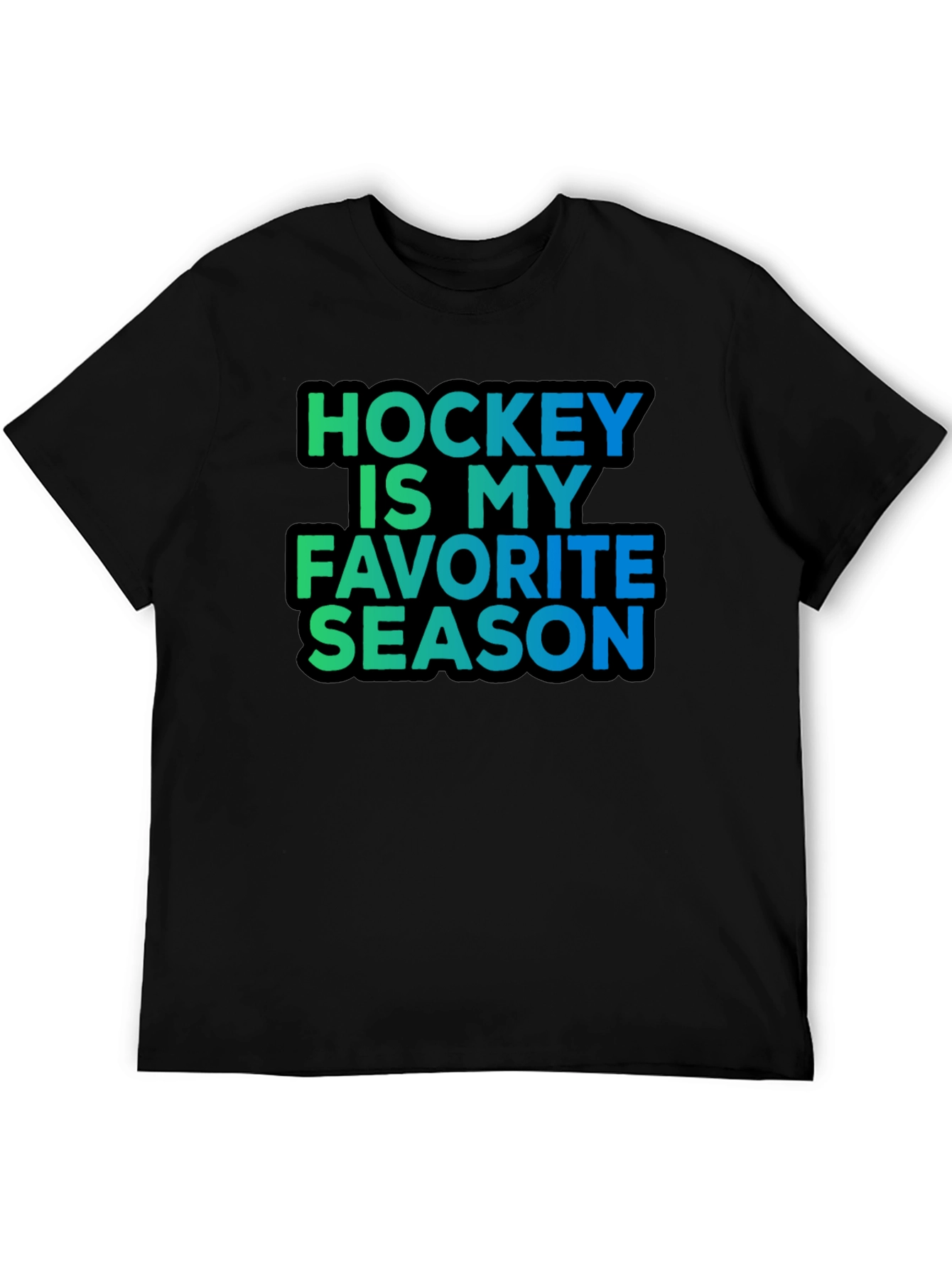 Hockey Is My Favorite Season Black T-Shirt
