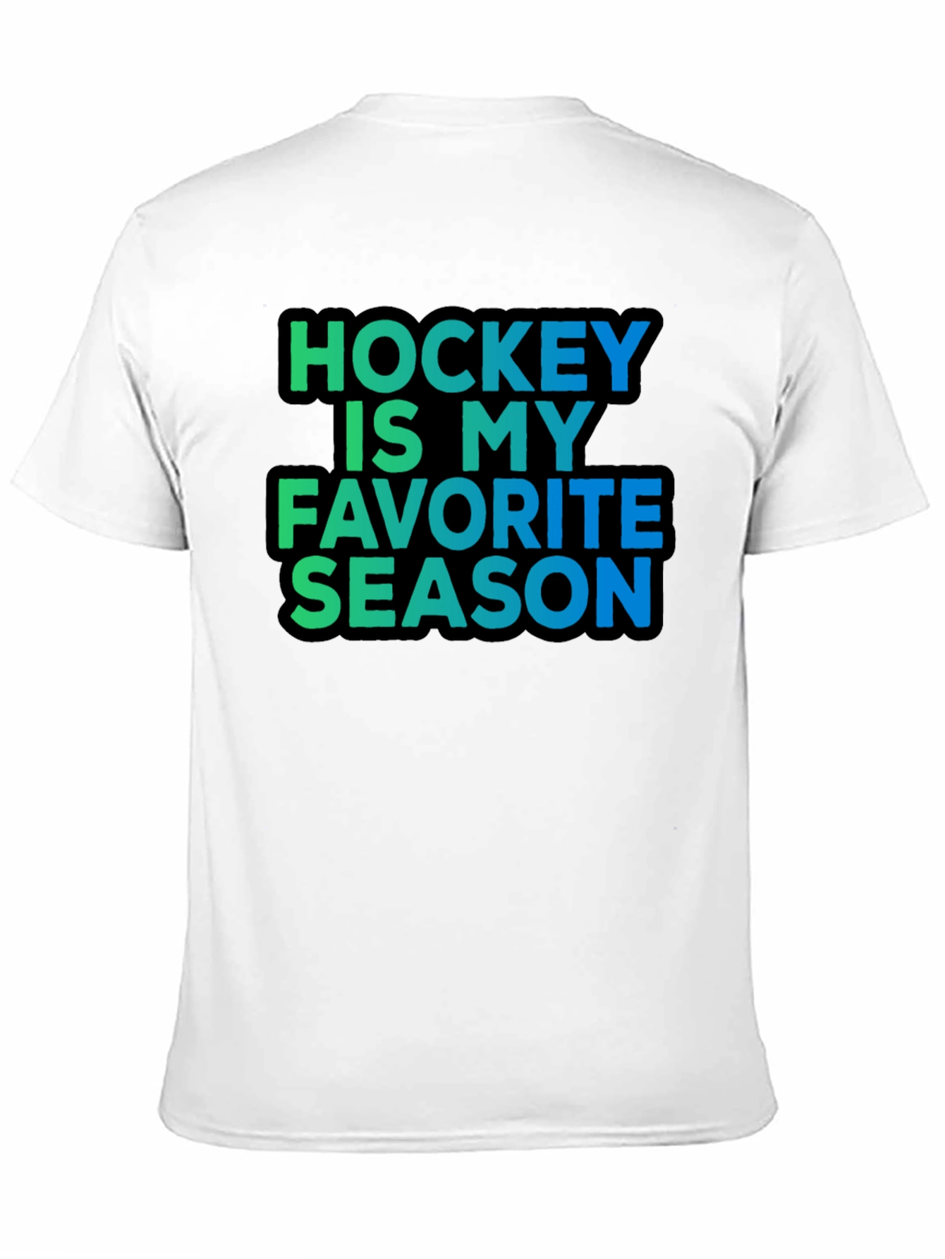 Hockey Is My Favorite Season Black T-Shirt
