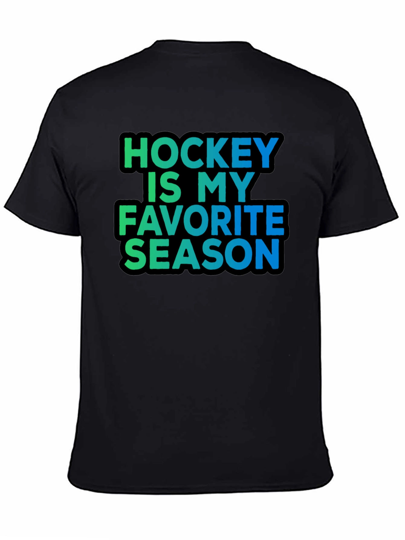 Hockey Is My Favorite Season Black T-Shirt