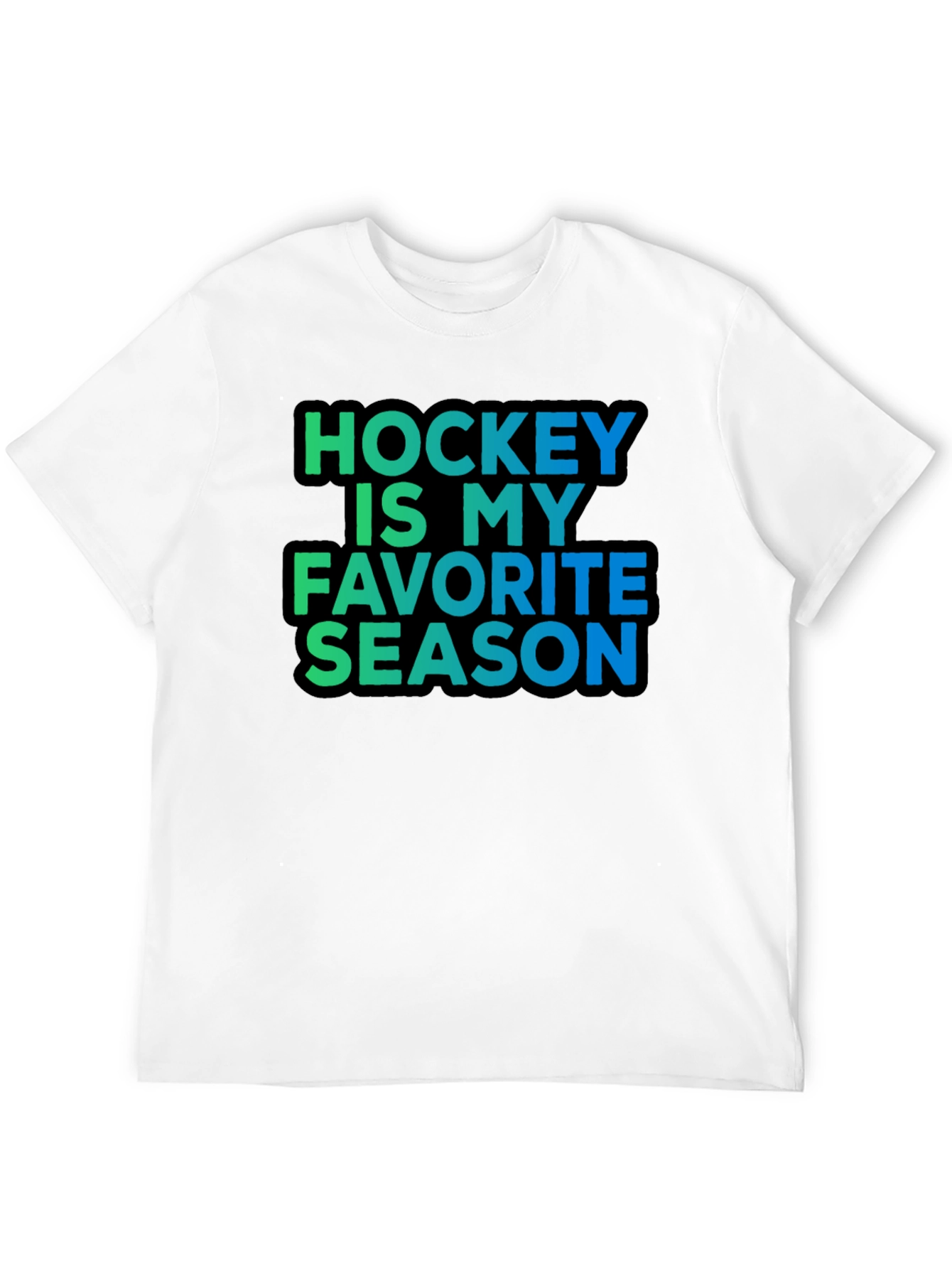 Hockey Is My Favorite Season Black T-Shirt