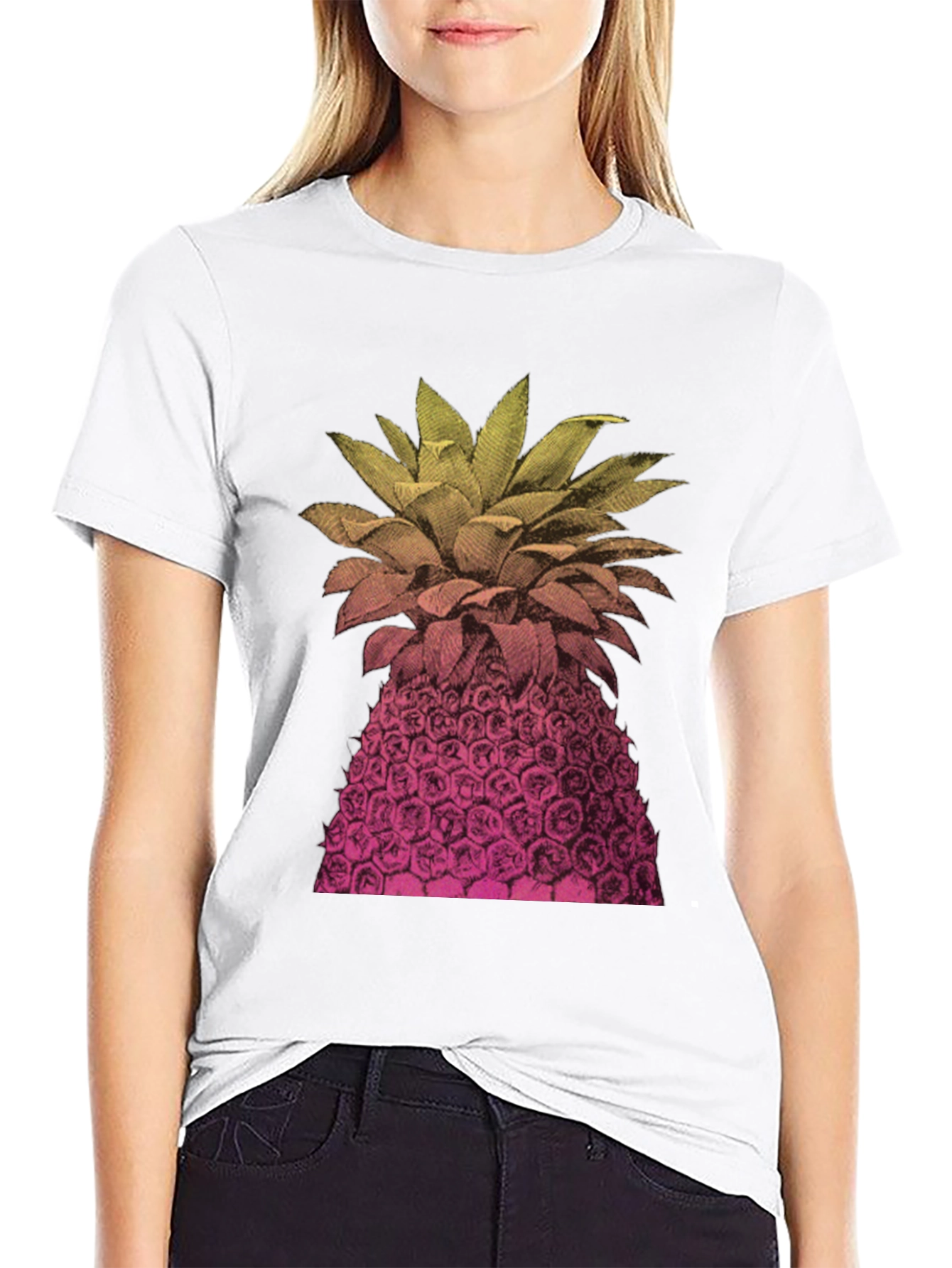 Pineapple Graphic Print T-Shirt
