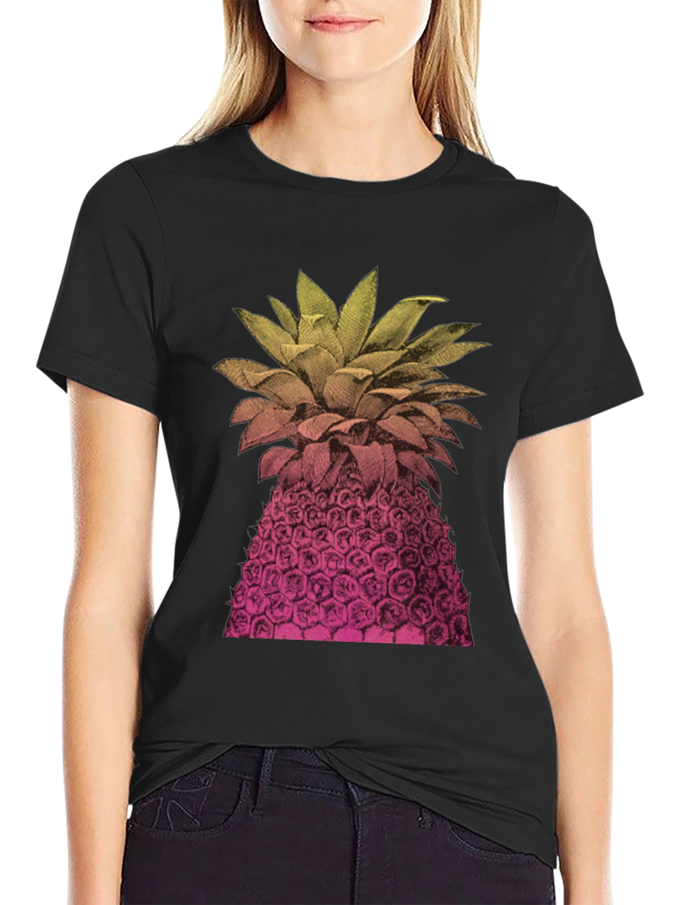Pineapple Graphic Print T-Shirt