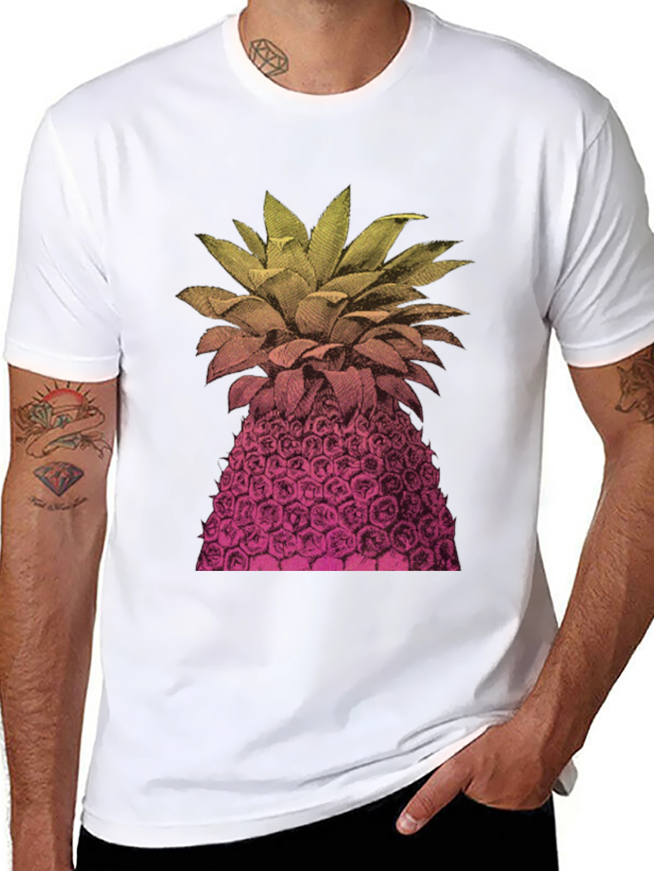 Pineapple Graphic Print T-Shirt