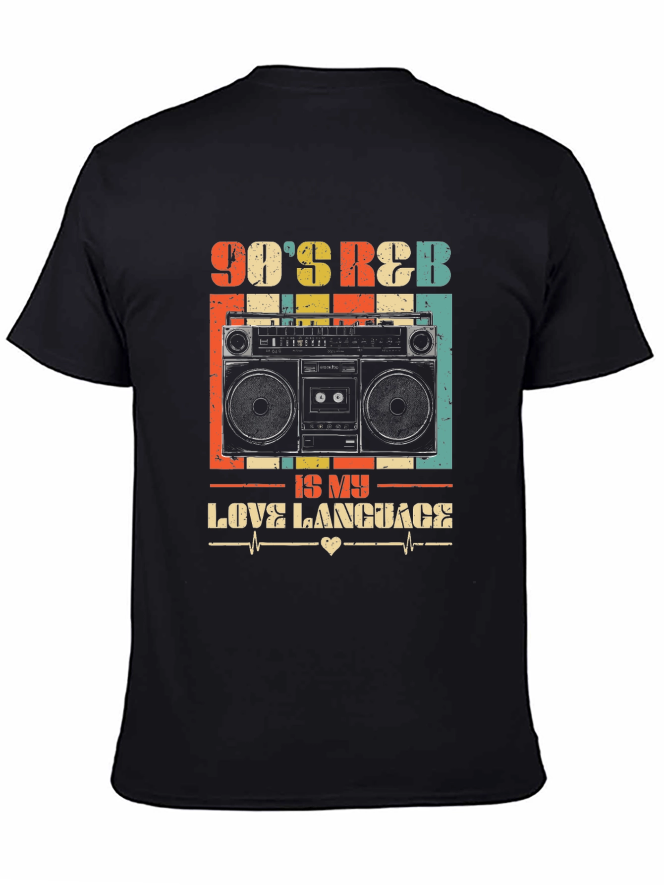 90s Retro Boombox Graphic Tee